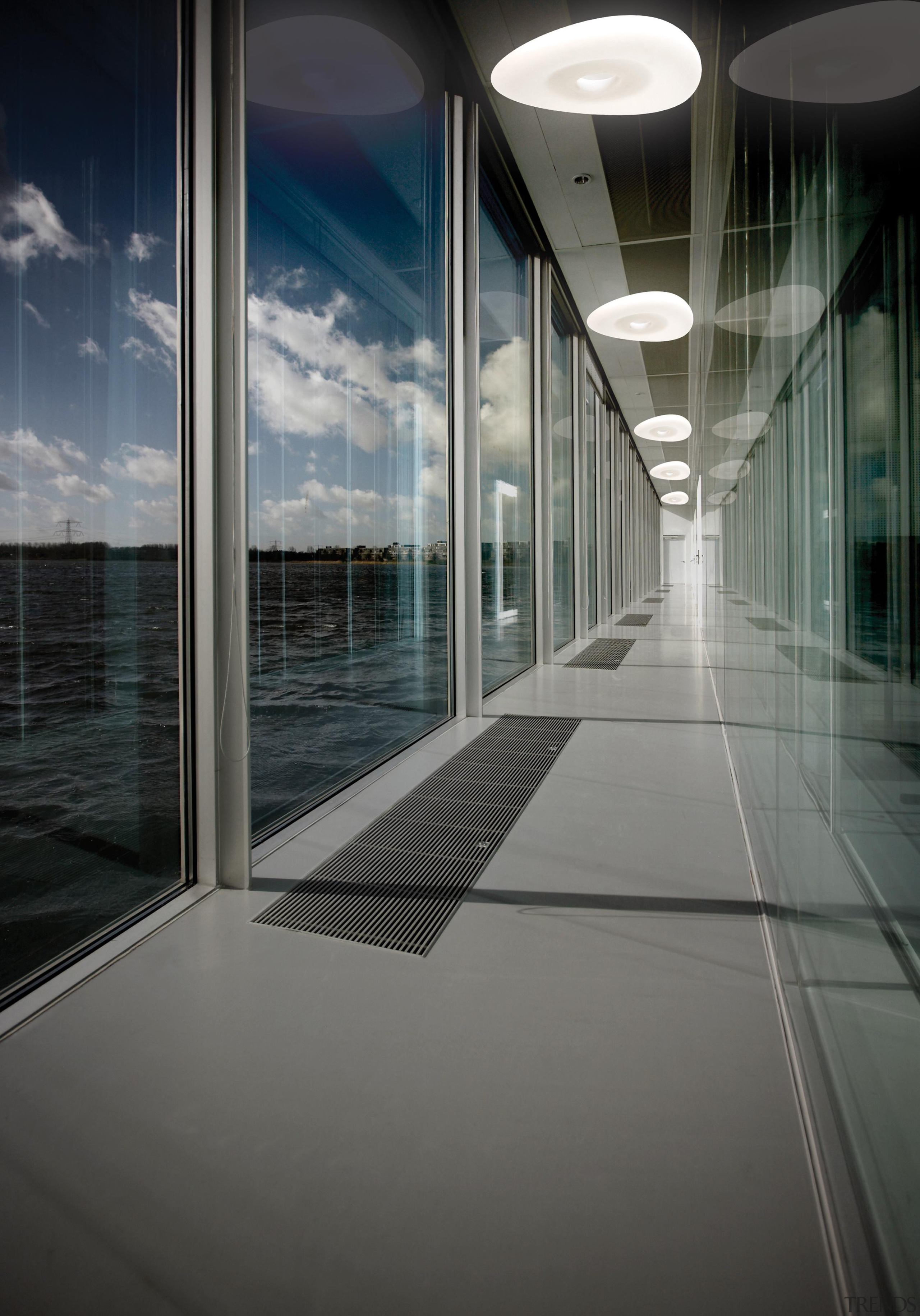 Mr. Magoo from Manamana, Italy - Pendant Light architecture, building, condominium, daylighting, daytime, glass, reflection, sky, structure, window, gray, black