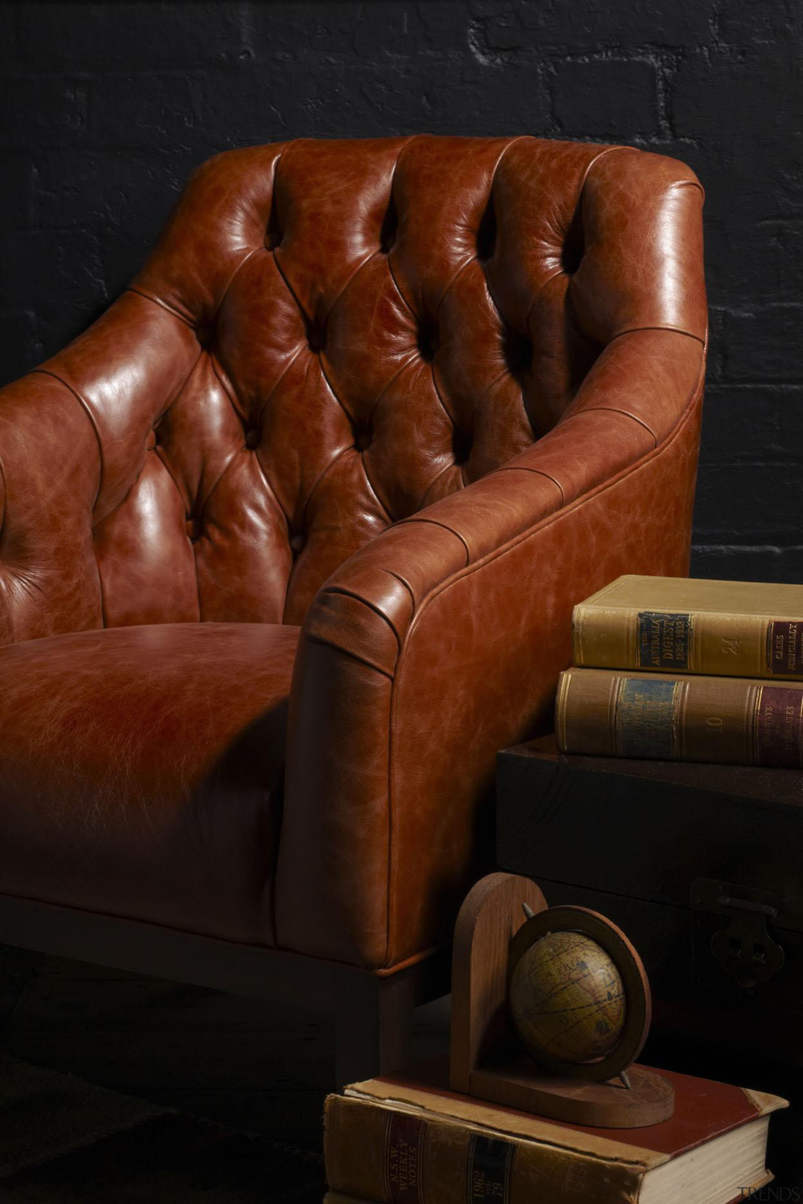 London Club - Thomas Maxwell Artisan Leather - chair, couch, furniture, hand, wood, black, brown