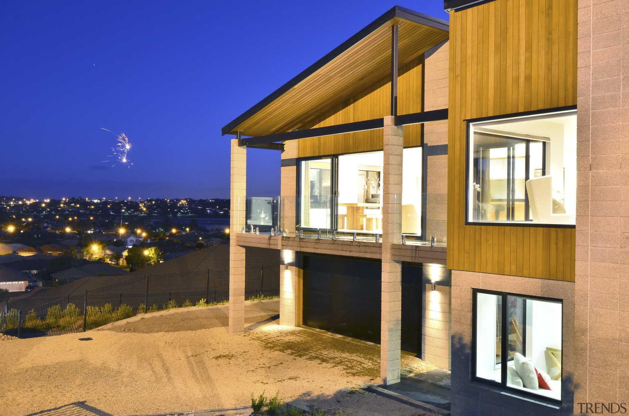 Exterior look - Exterior - architecture | building architecture, building, elevation, estate, facade, home, house, property, real estate, window, orange, blue