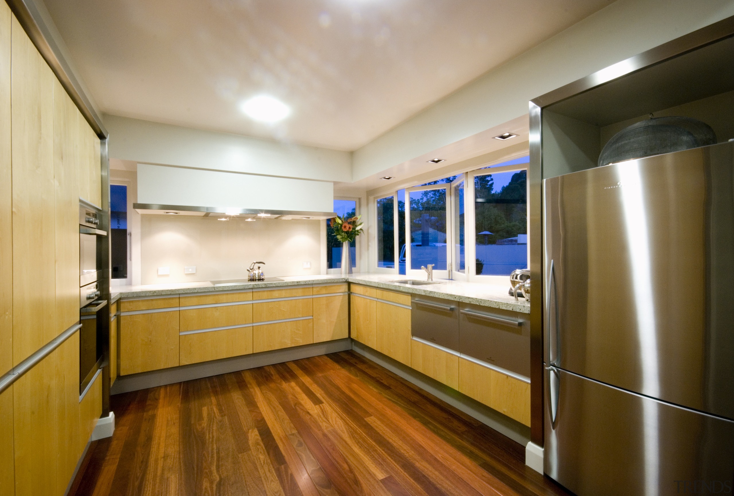 View of kitchen designed by D Stevens Ltd, ceiling, floor, flooring, interior design, kitchen, real estate, room, wood, brown