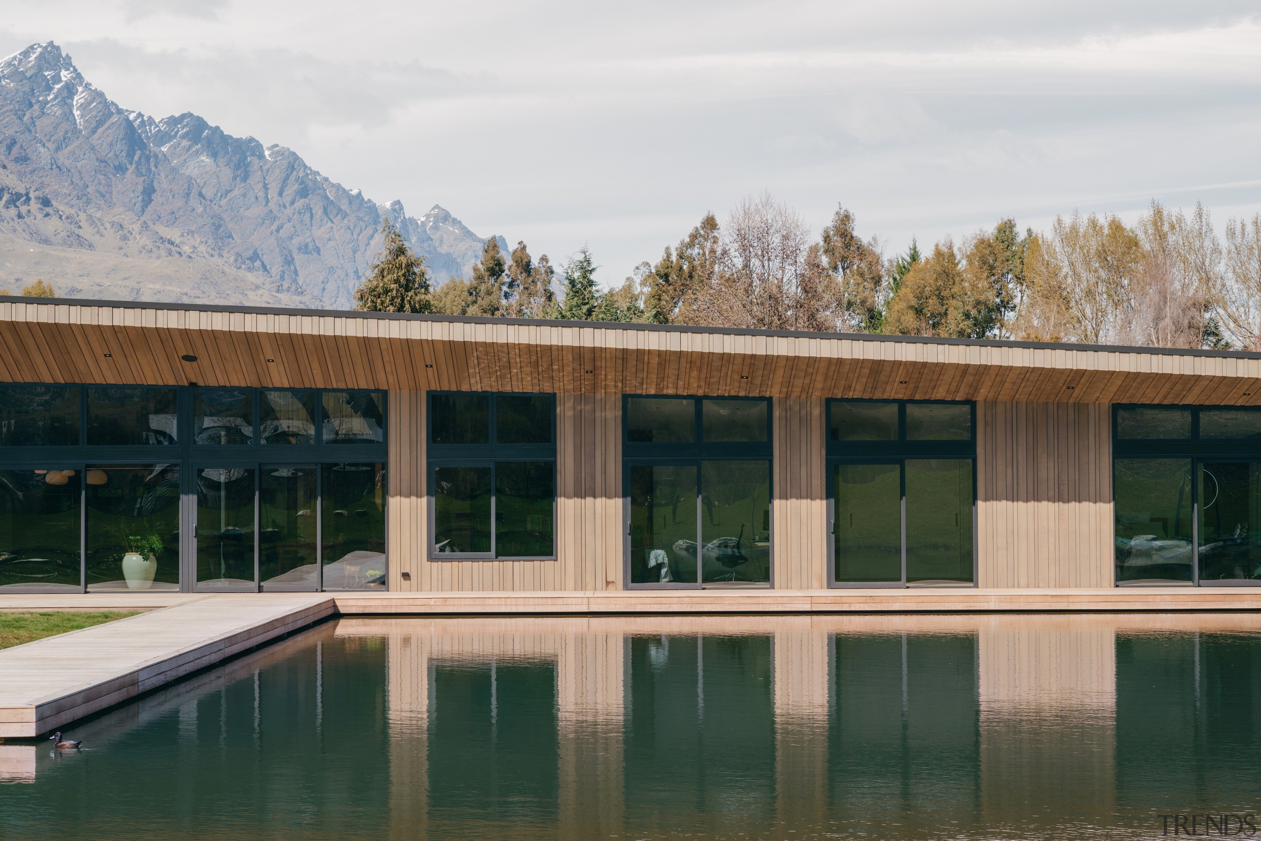 The pared-back, sculptural house has a resort style 