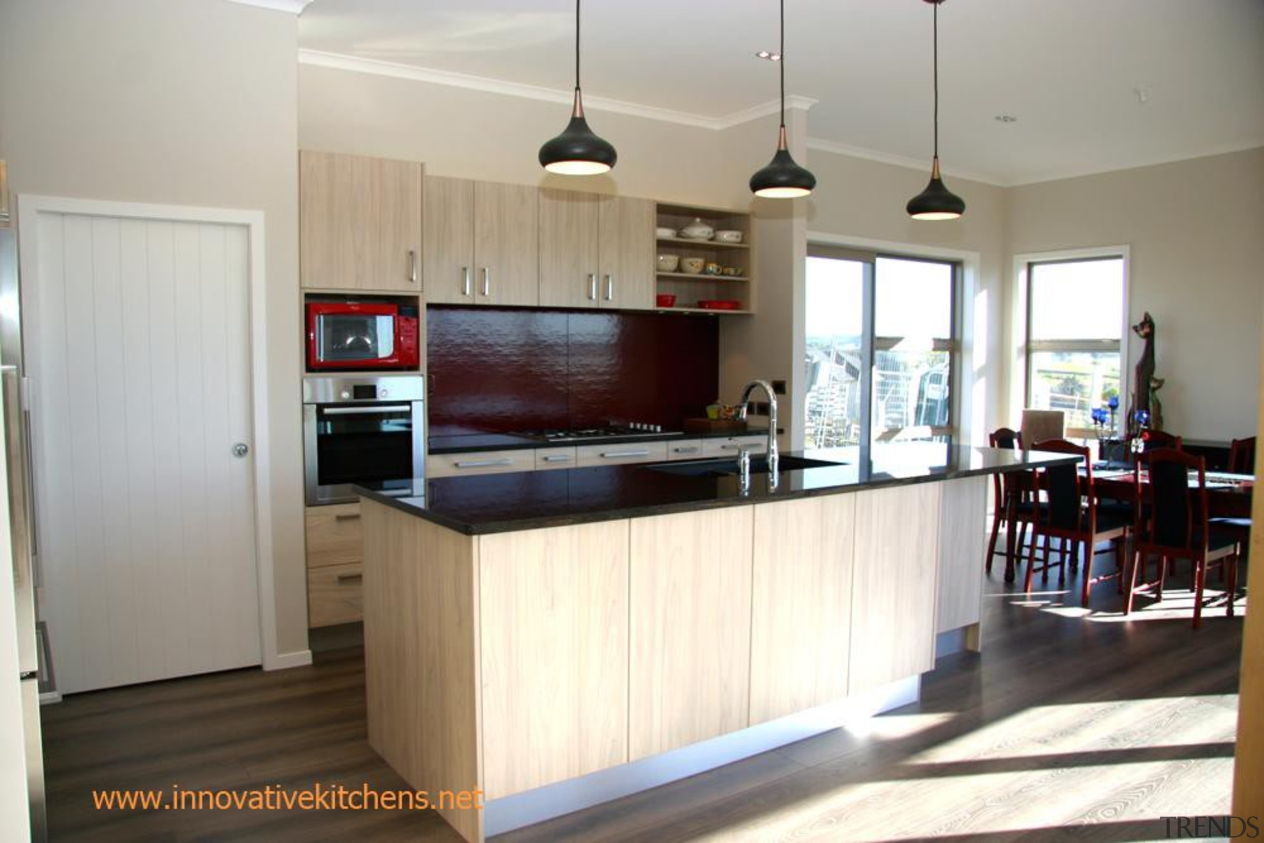 Modern melamine kitchen design, Millwater 2014 - Modern cabinetry, countertop, cuisine classique, interior design, kitchen, property, real estate, room, white, gray