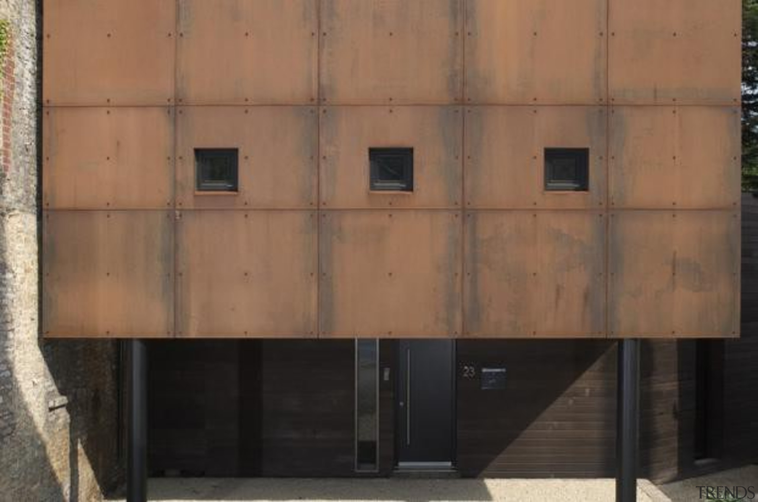 Ferrum House, Bruton, United KingdomLandhouse - World Architecture architecture, building, facade, house, wall, window, wood, brown, black