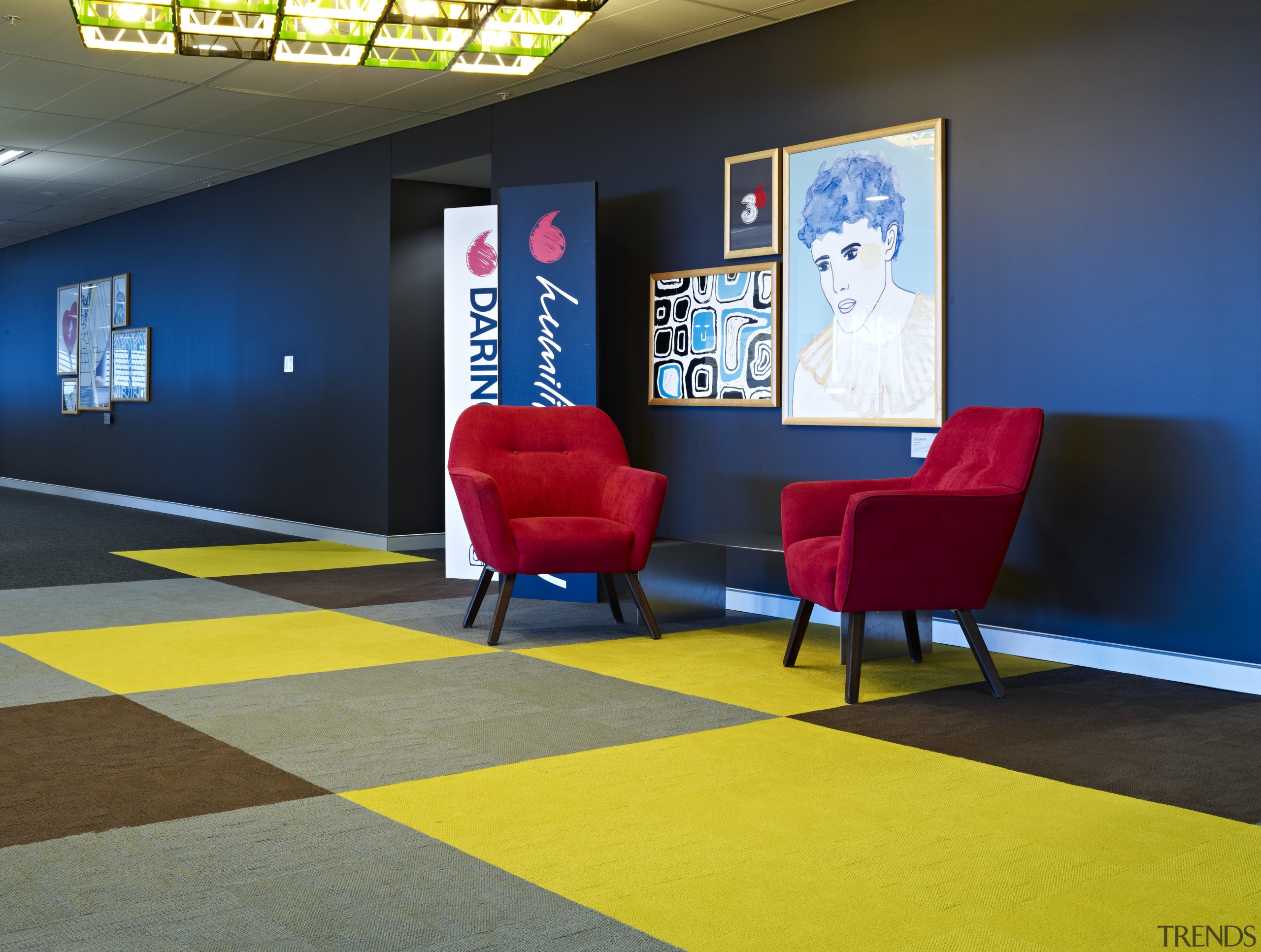 Interior view of the Ark Building - Interior blue, design, floor, flooring, interior design