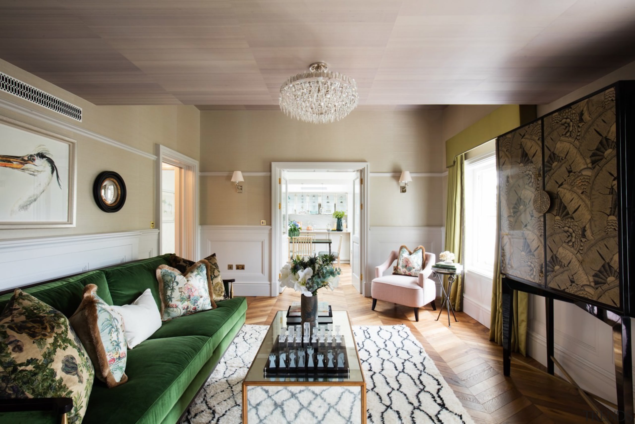 Architect: Alchemi GroupStory from Devon &amp; ceiling, estate, home, interior design, living room, real estate, room, gray