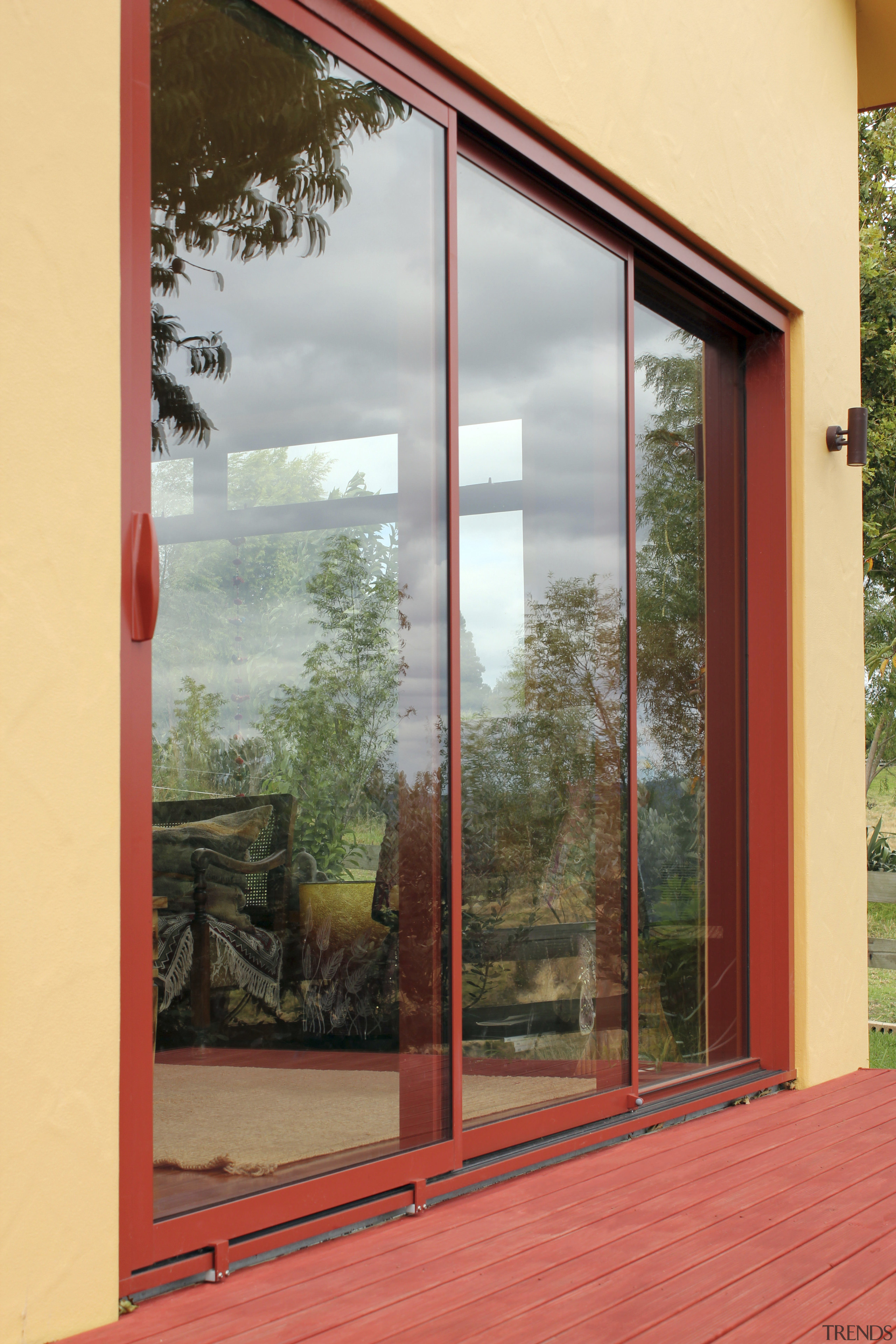 ASL joinery by Fairview Whakatane - ASL joinery architecture, door, facade, house, window, wood, red, orange