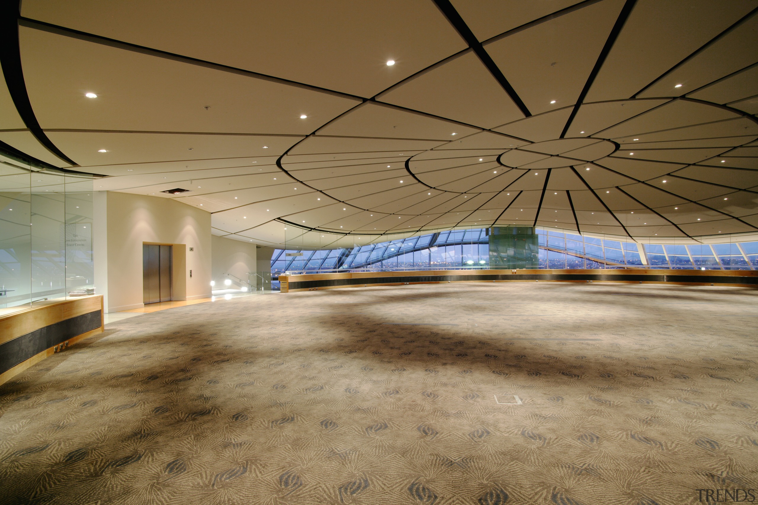 A view of the Auckland Museum. - A architecture, ceiling, daylighting, floor, flooring, light, sky, structure, tourist attraction, wood, brown