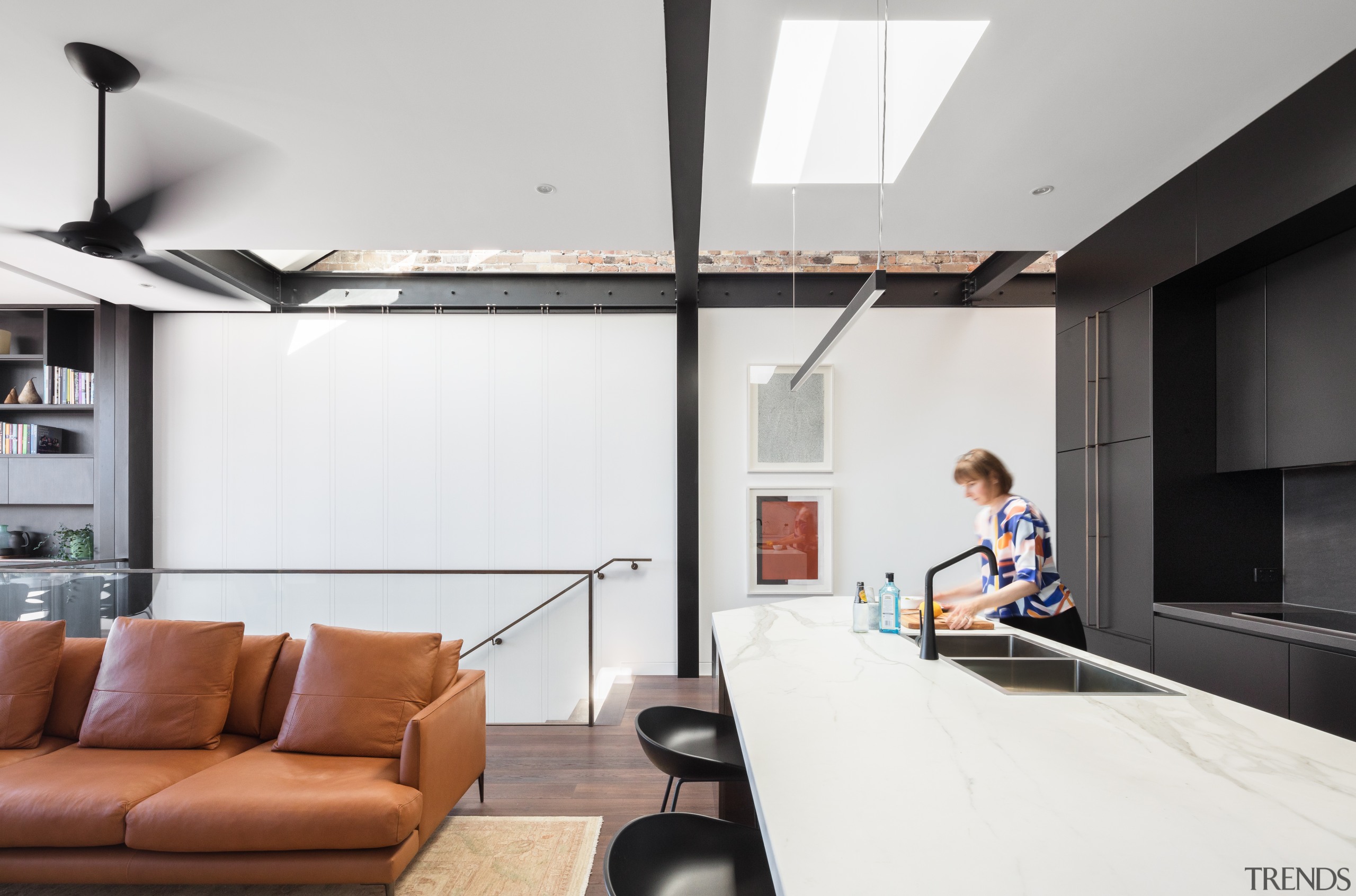 Nz3406Bijl–286981396 06 - architecture | ceiling | daylighting architecture, ceiling, daylighting, furniture, house, interior design, living room, loft, white