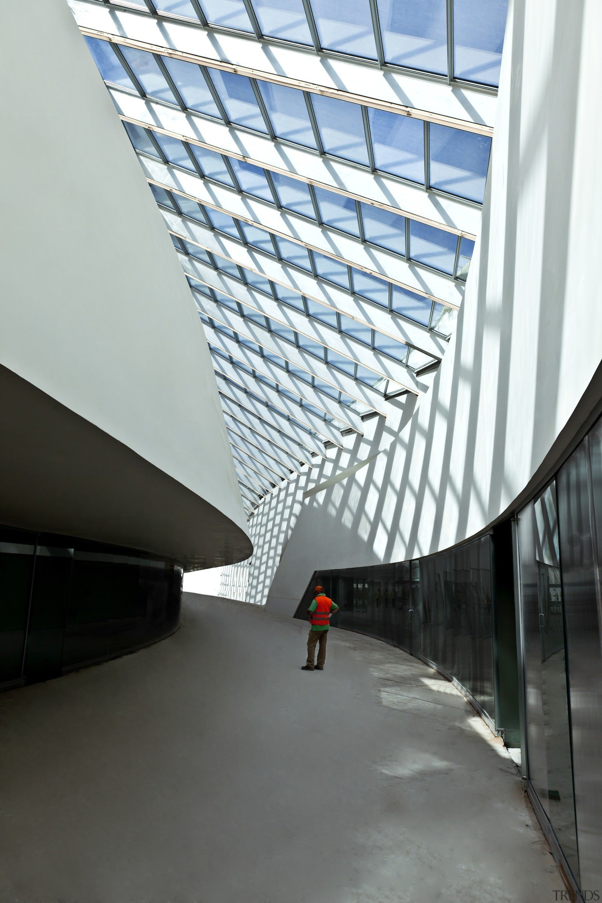 Architect: Zaha Hadid ArchitectsPhotography by Jacopo architecture, building, daylighting, daytime, infrastructure, line, metropolitan area, roof, sky, structure, tourist attraction, gray