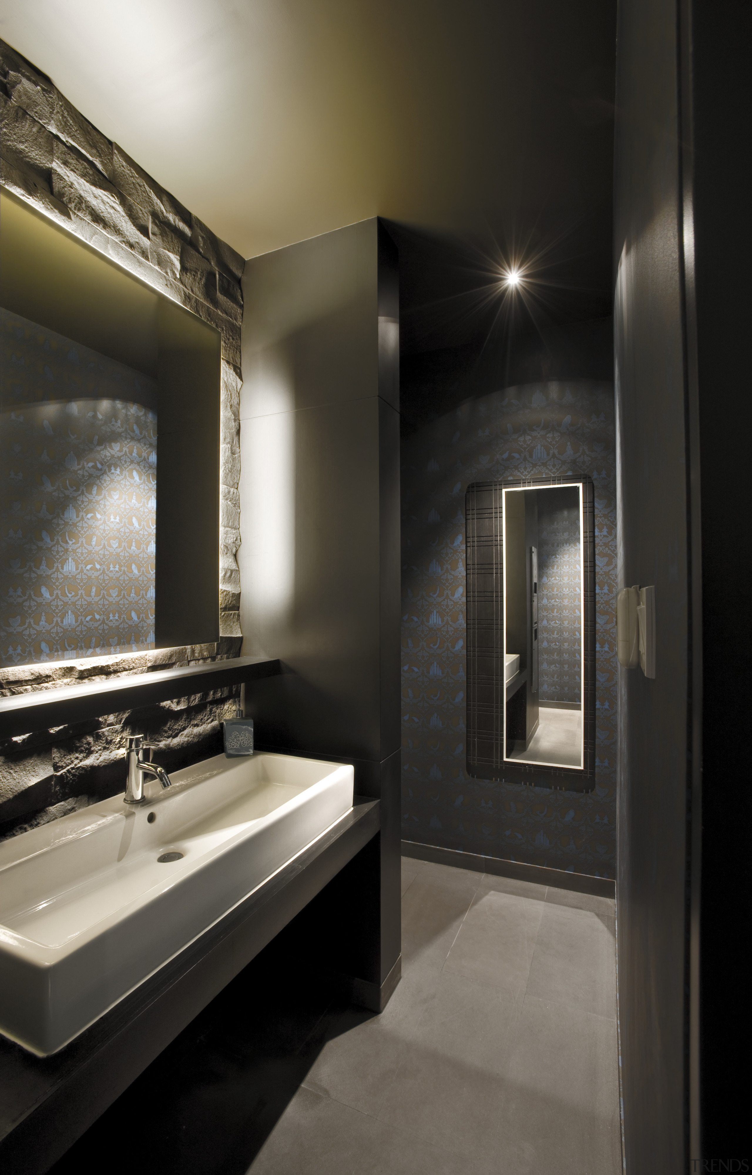 View of a bathroom which features accessories from architecture, bathroom, floor, interior design, room, black