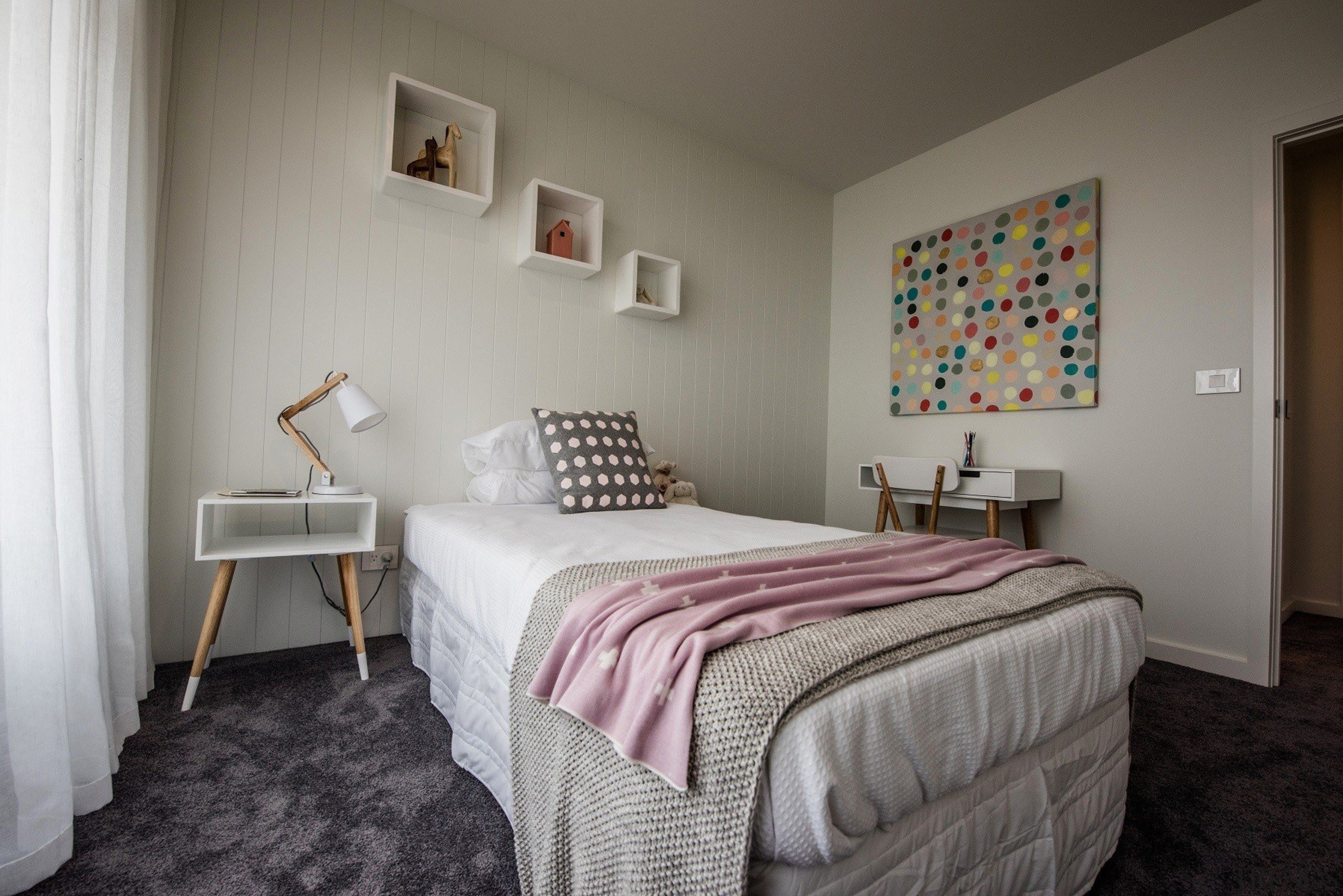 HardieGroove Lining - HardieGroove Lining - bed | bed, bed frame, bedroom, floor, furniture, home, interior design, real estate, room, suite, wall, gray