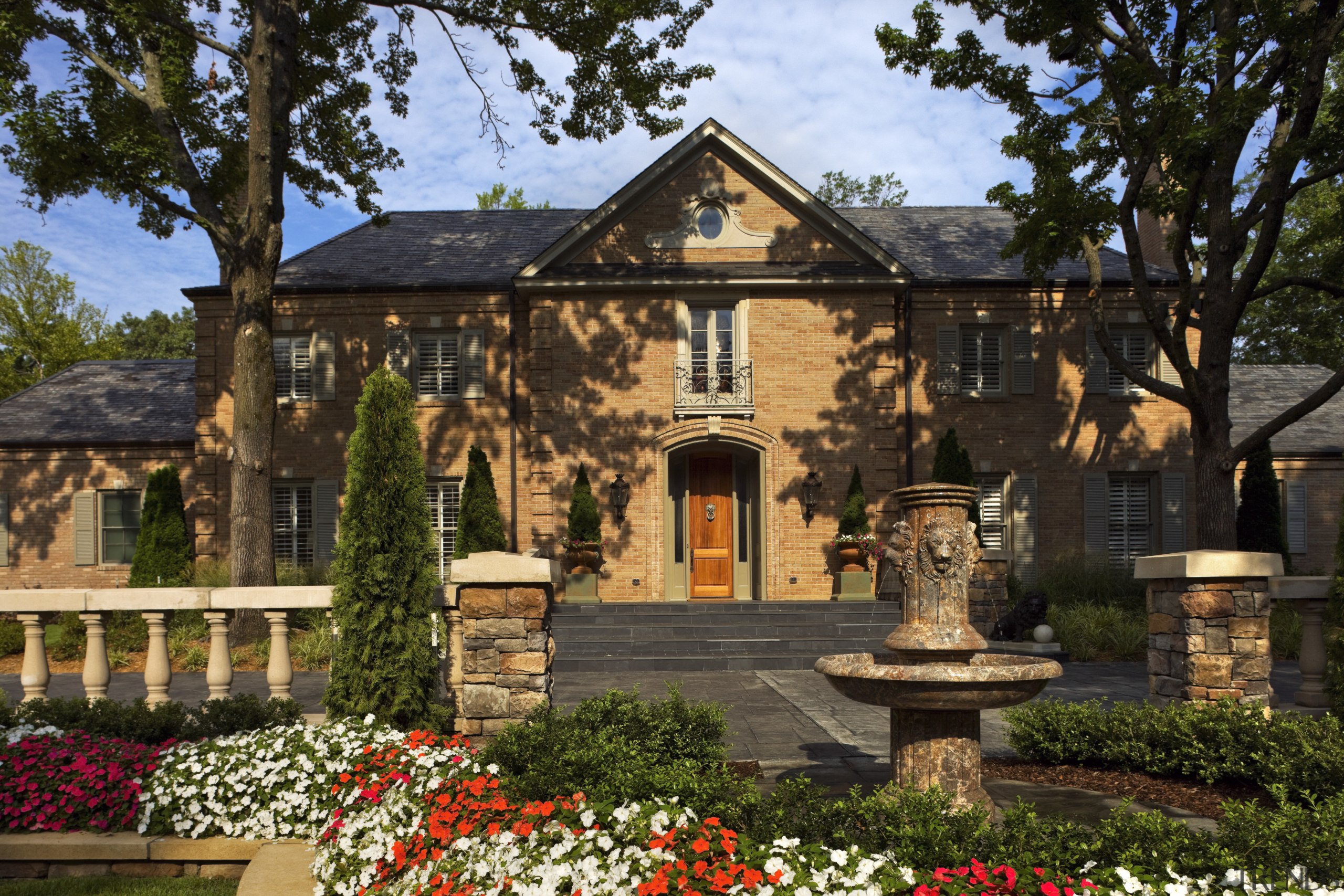 Exterior view of the front entrance way &amp; cottage, estate, facade, historic house, home, house, landscaping, manor house, mansion, medieval architecture, national trust for places of historic interest or natural beauty, property, real estate, stately home, villa, brown