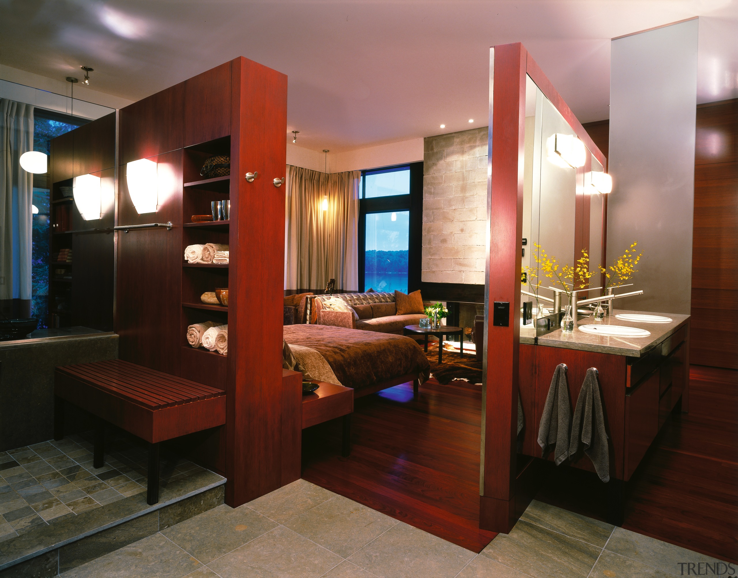 View of this living area - View of interior design, room, suite, red