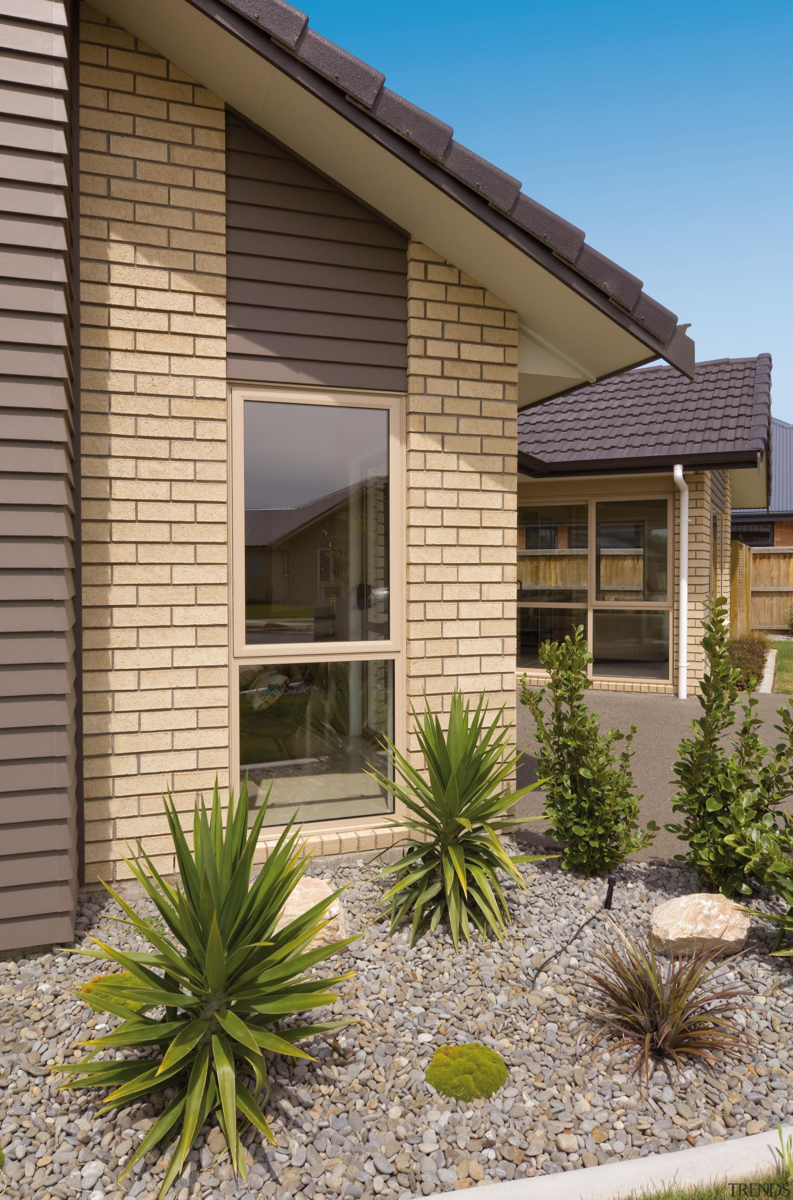 Flexible modern tones for today’s builder.The Riverview range agave, estate, facade, home, house, landscaping, property, real estate, residential area, siding, window, brown, gray