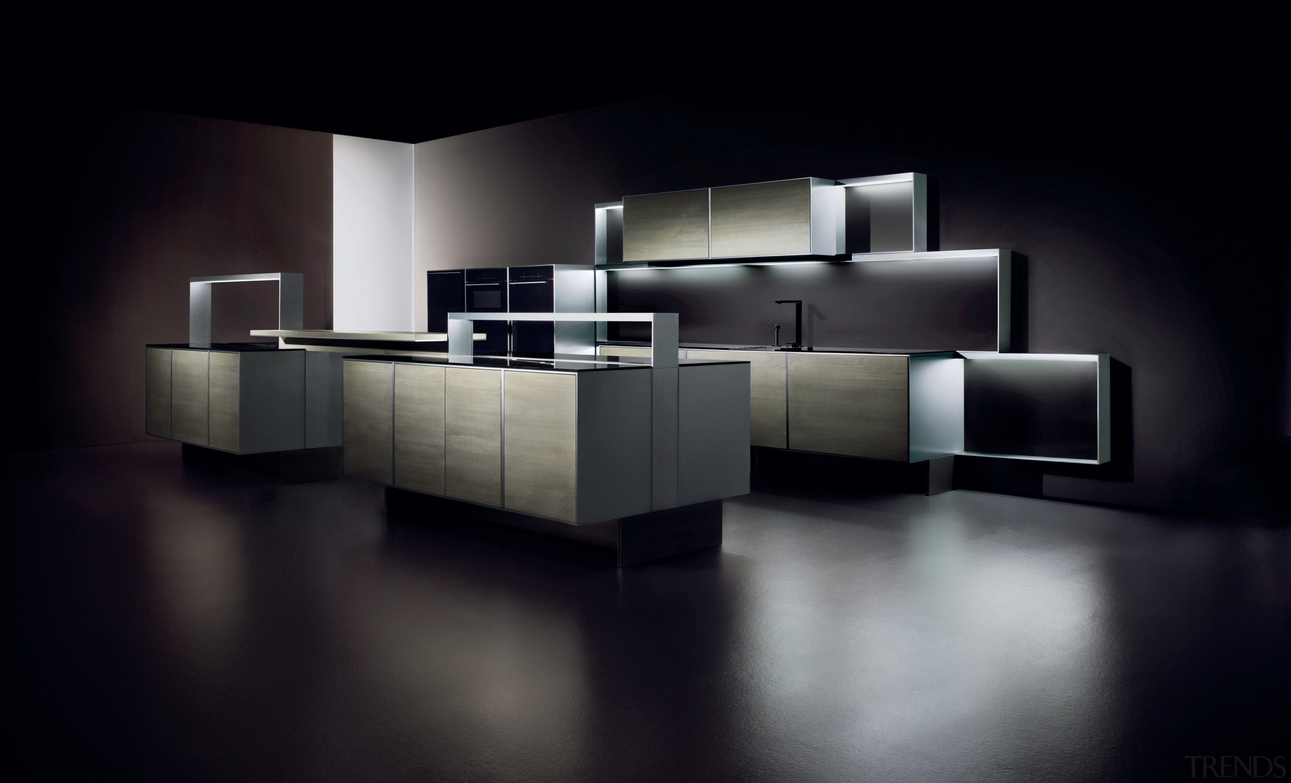 View of Kitchen by Porsche Design Kitchen and architecture, desk, furniture, interior design, office, product, product design, table, black