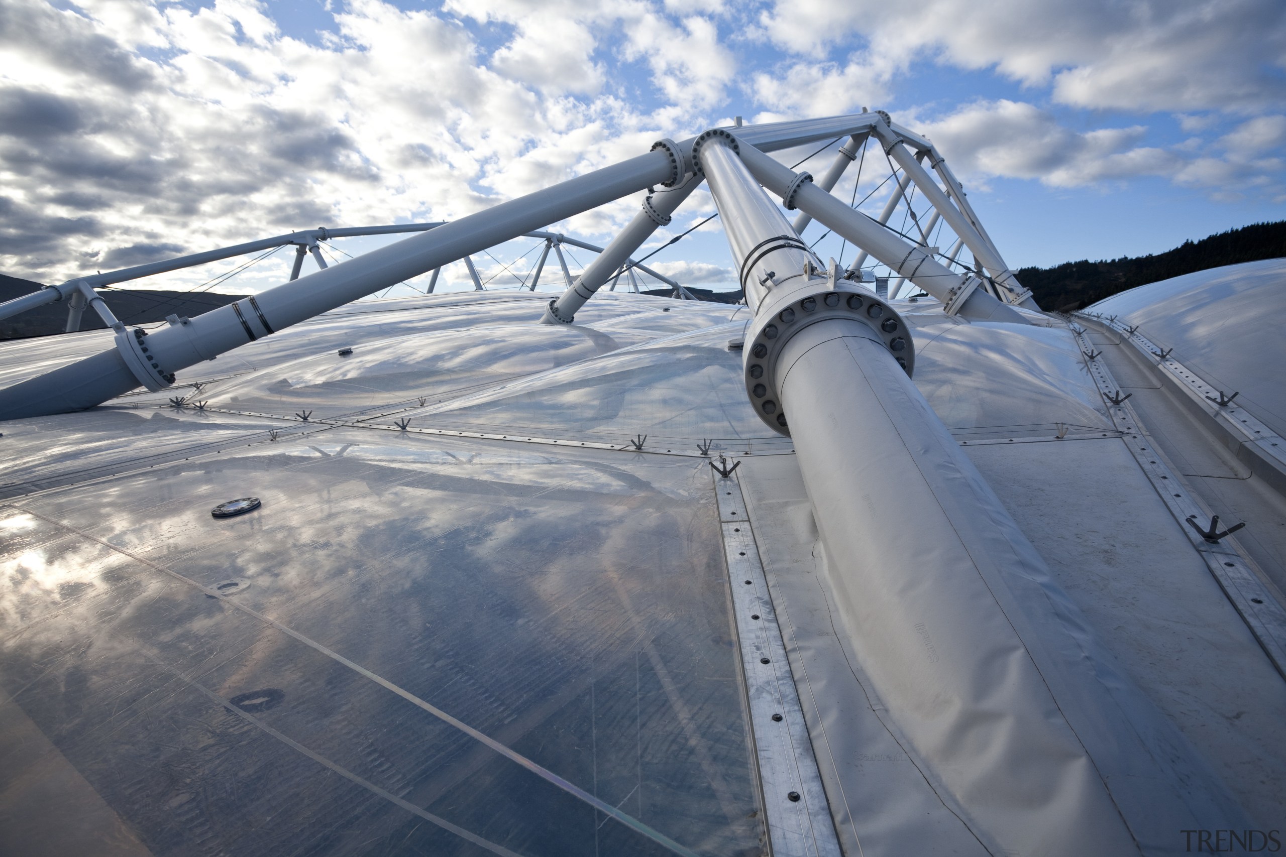 Grayson Engineering Limited provided and erected the steel atmosphere of earth, aviation, cloud, sky, water, gray, blue