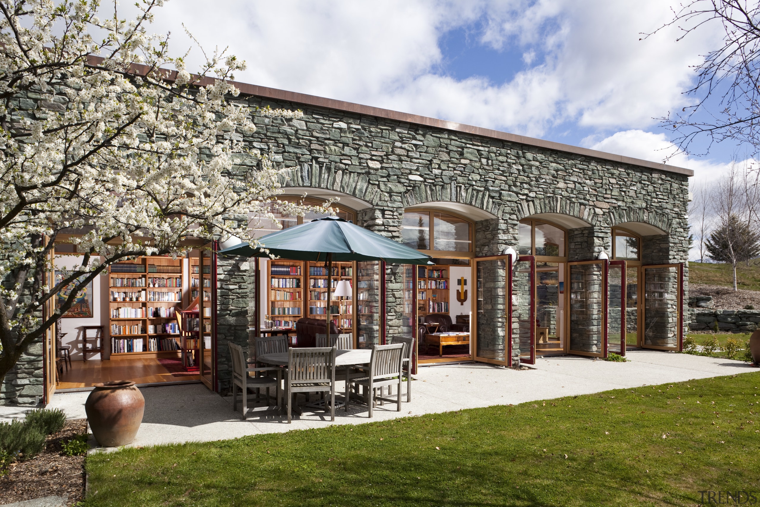 This home in Queenstown was renovated by architect cottage, estate, home, house, property, real estate, white, brown