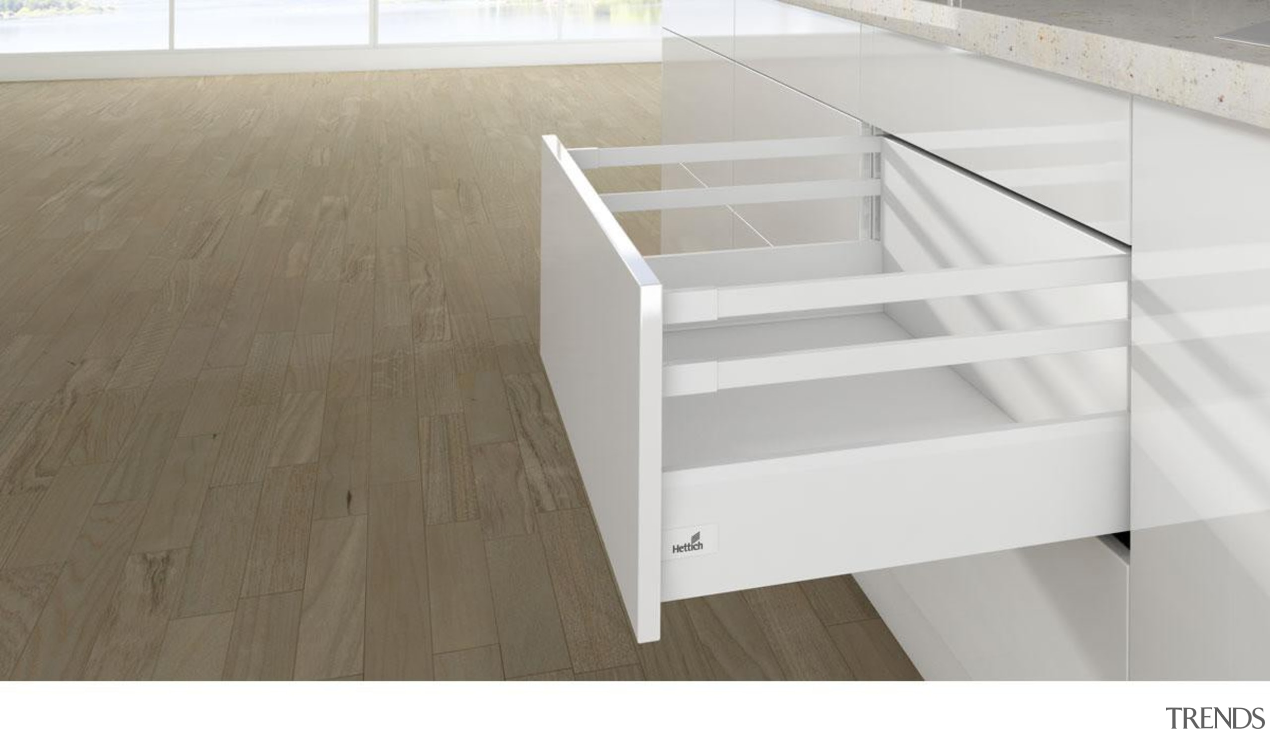 Double lengthwise railing - Double lengthwise railing - drawer, floor, furniture, plywood, product, product design, stairs, table, wood, white