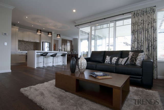 Modern Living Room Feature Black Le Gallery 6 Trends 52'' w x 28.5'' d.