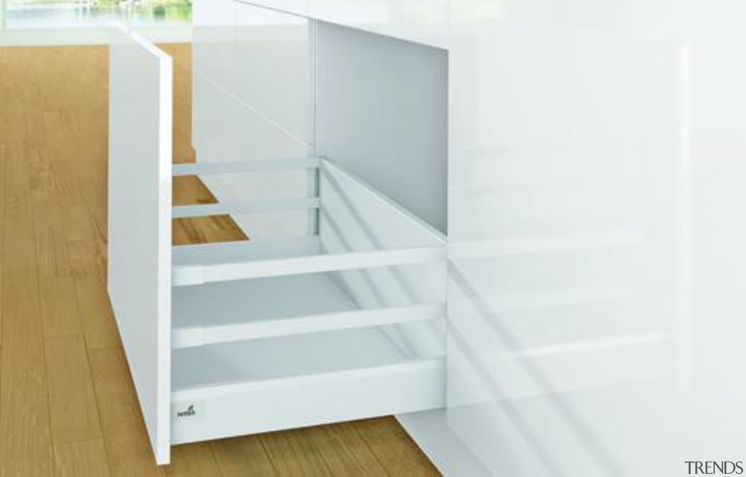 Double Railing - Double Railing - drawer | drawer, furniture, handrail, product, product design, shelf, shelving, stairs, white