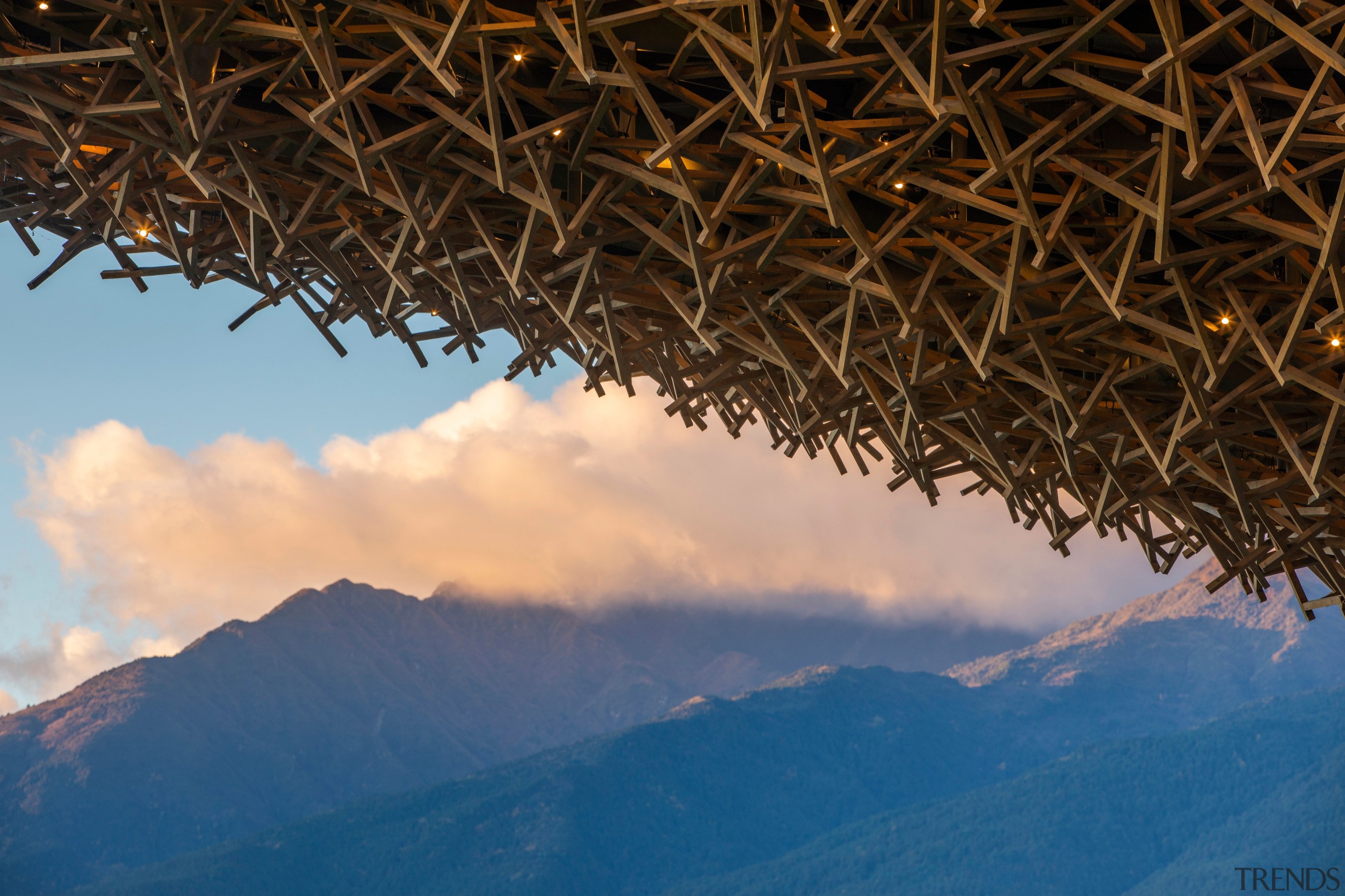 Wooden roof details. - As the mountains shelter 