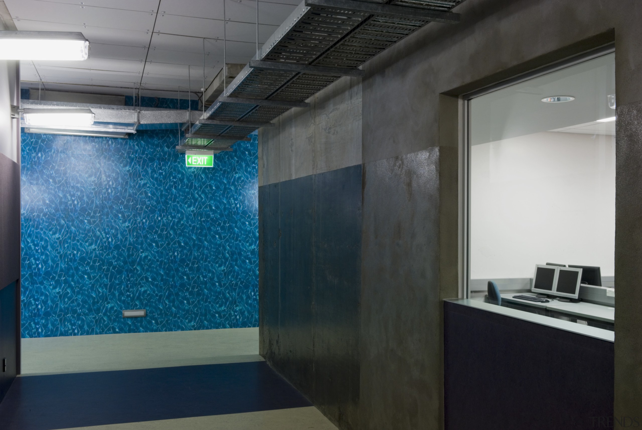 View of the School of Engineering and Technology, architecture, ceiling, glass, interior design, wall, black