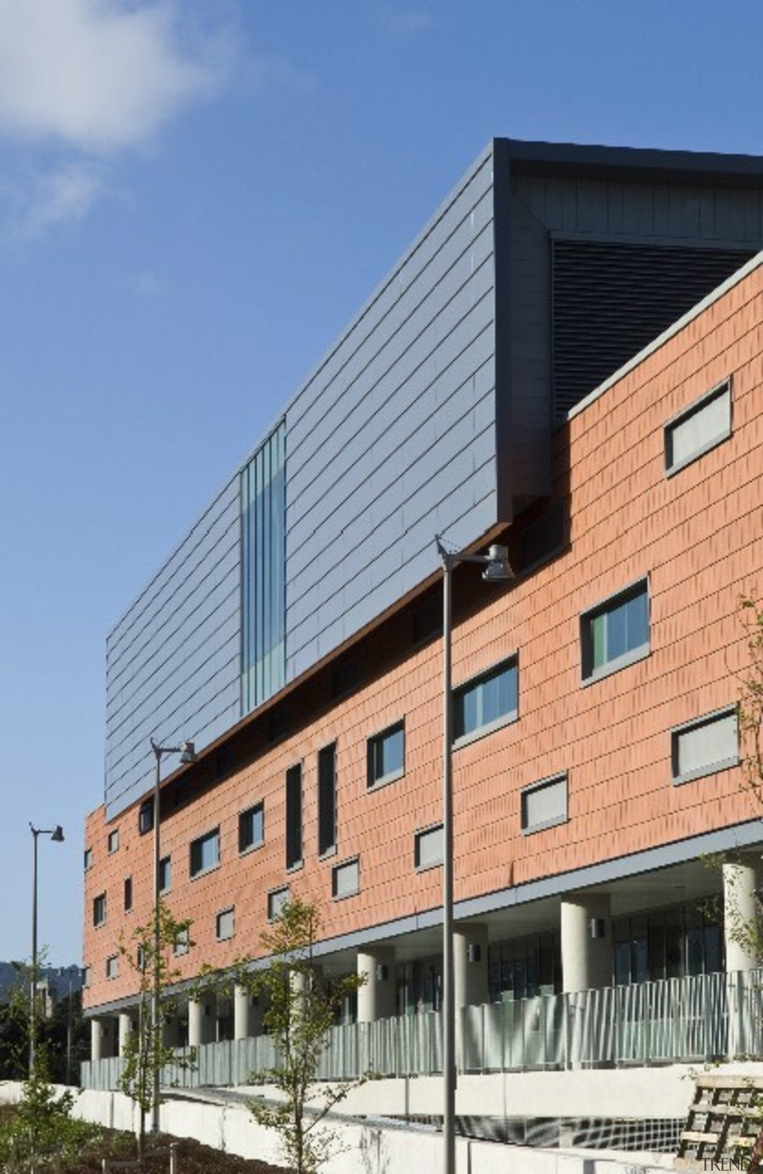 Monier Terracotta Tiles - Nullarbor as vertical cladding apartment, architecture, building, commercial building, condominium, corporate headquarters, facade, headquarters, house, mixed use, neighbourhood, real estate, residential area, window, teal