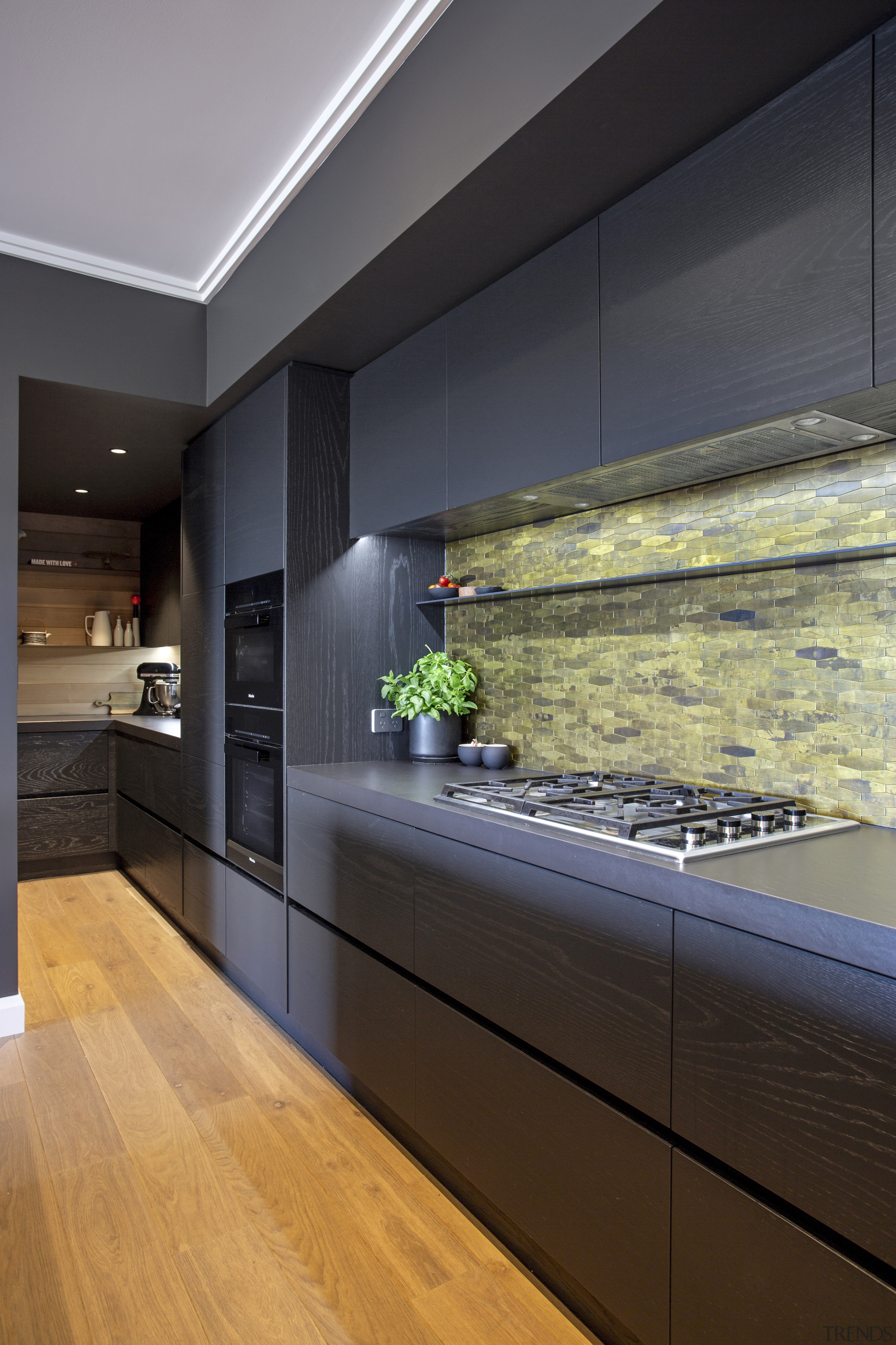 The bulkhead was an existing feature that houses 