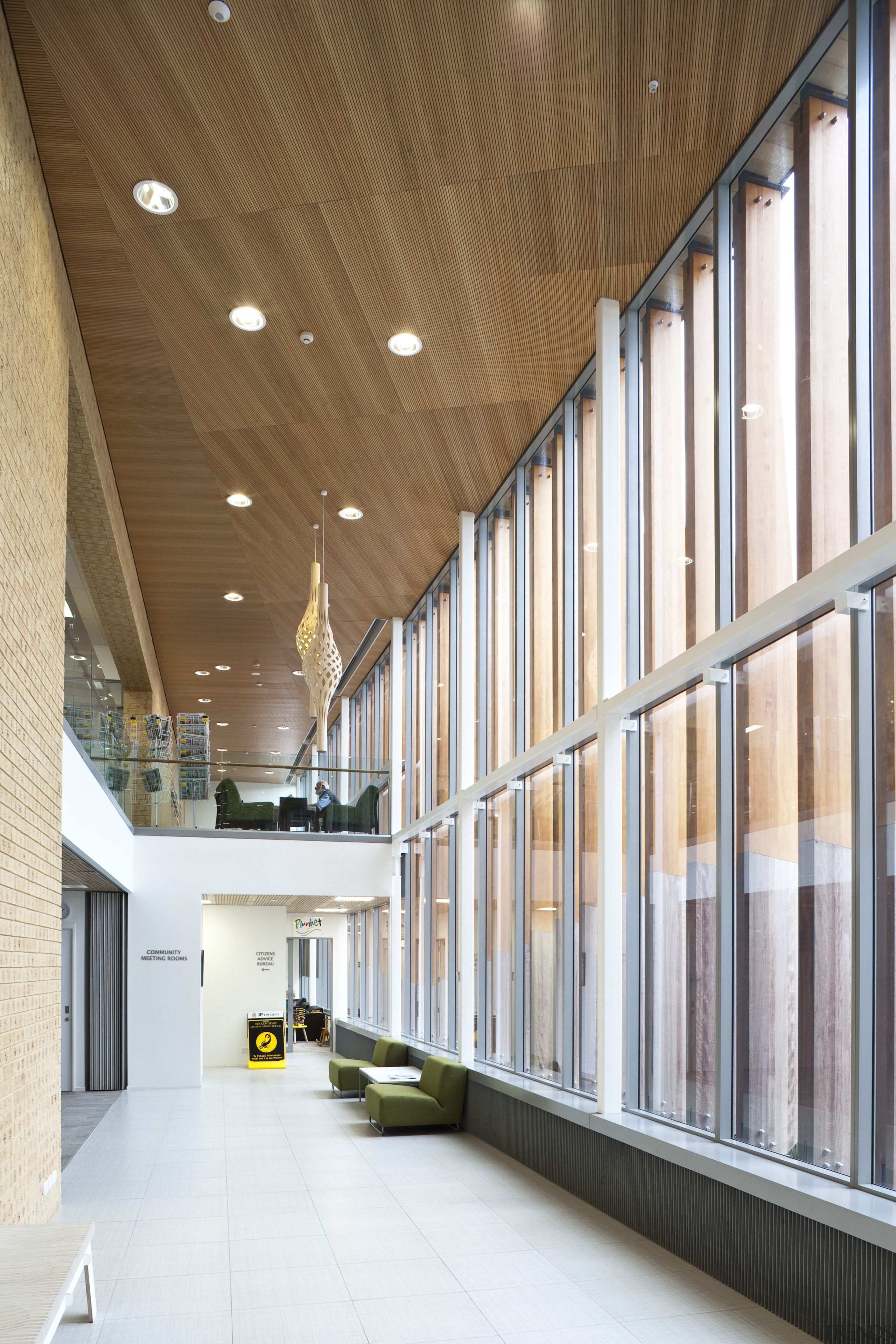 Birkenhead library Auckland, NZ. - Birkenhead library Auckland, architecture, ceiling, daylighting, facade, house, interior design, lobby, structure, wall, white, brown