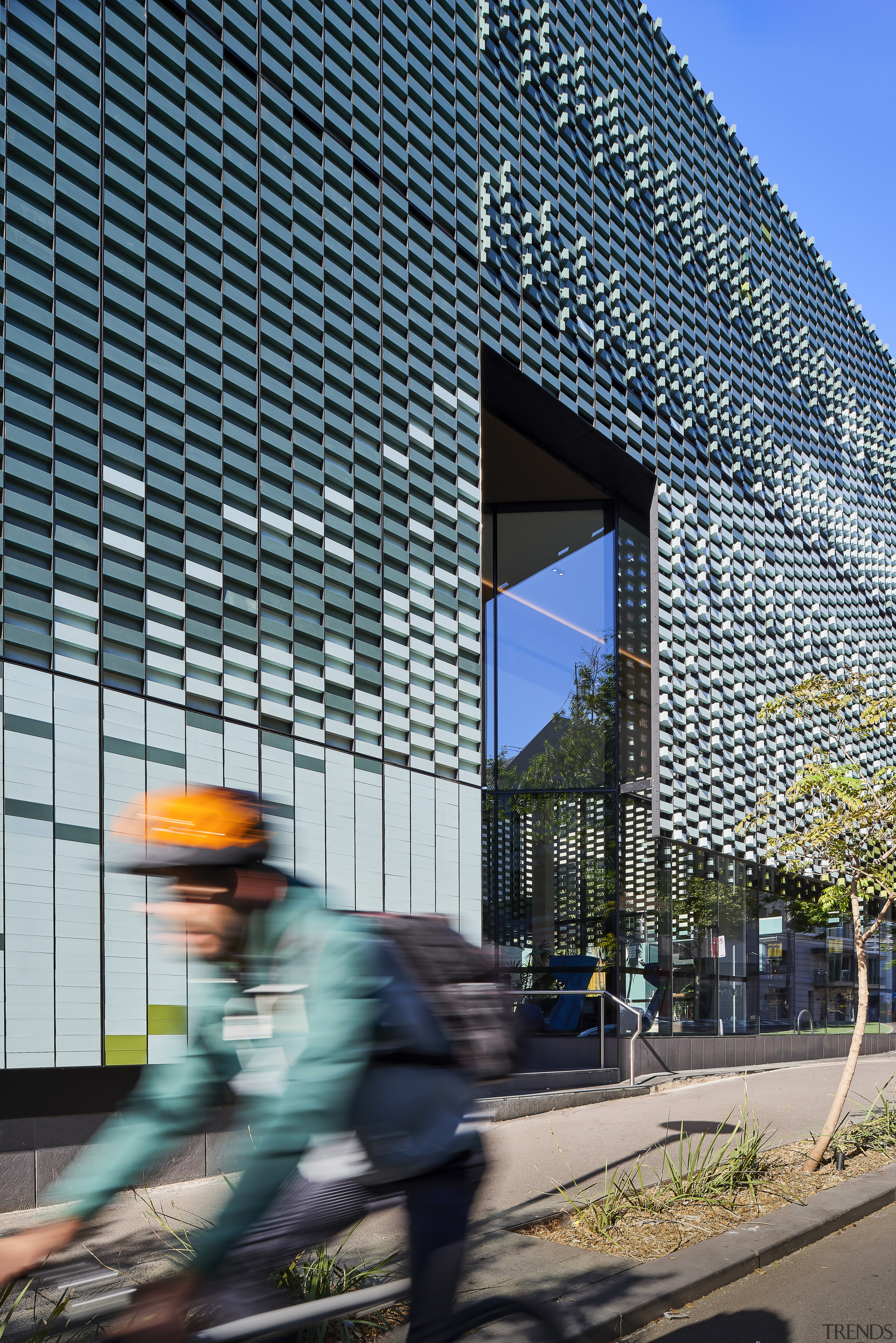 An array of aluminium tiles screening the new 60 Union, Custance Associates, architecture, building, commercial building, facade, mixed-use, Custance Associates