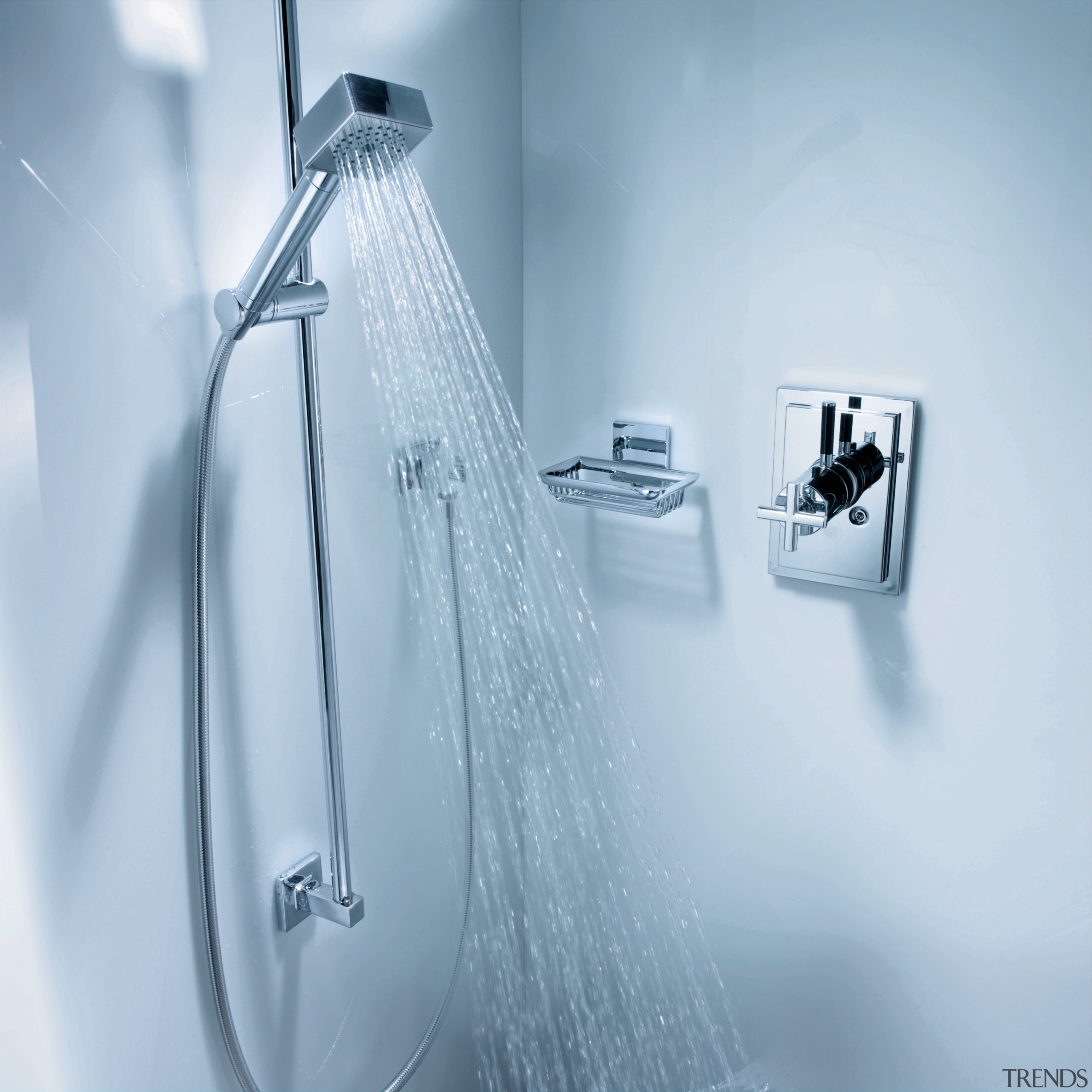 view of the stainless steel hower faucets - plumbing fixture, product, product design, shower, tap, gray