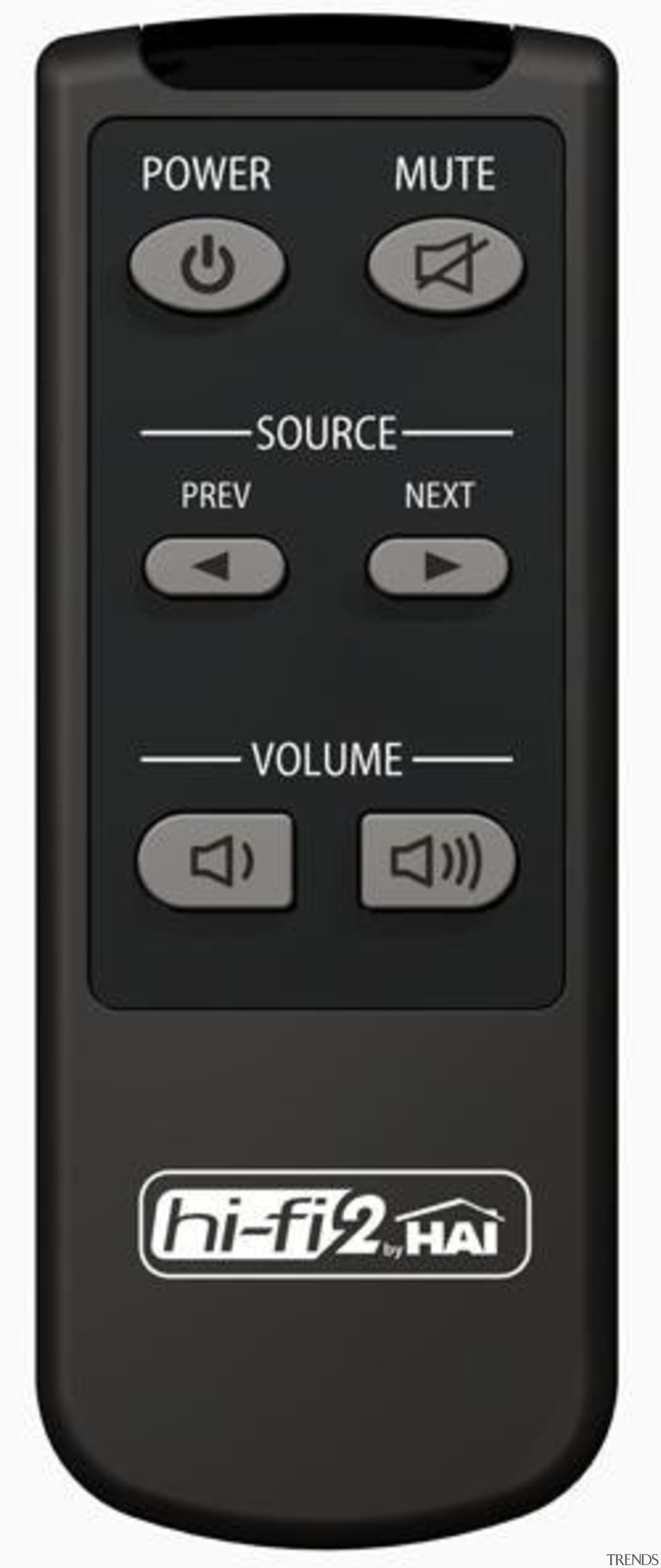 Smart Audio includes a basic remote that allows electronic device, electronics, electronics accessory, product, remote control, technology, black