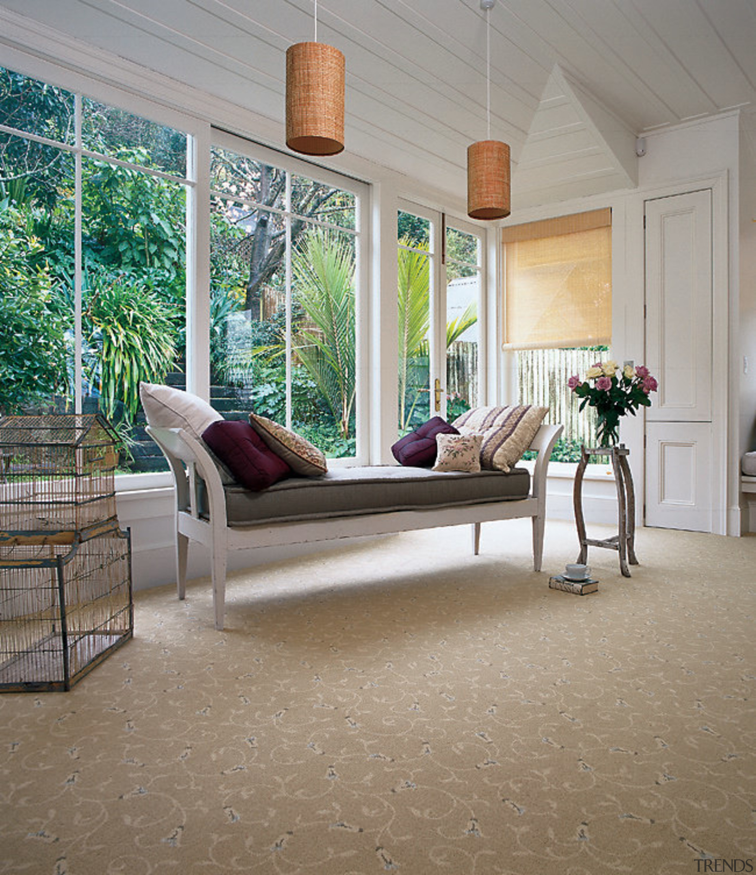 A view of the Feltex Classics carpet from estate, floor, flooring, furniture, hardwood, home, house, interior design, laminate flooring, living room, porch, real estate, table, tile, window, wood, wood flooring, gray