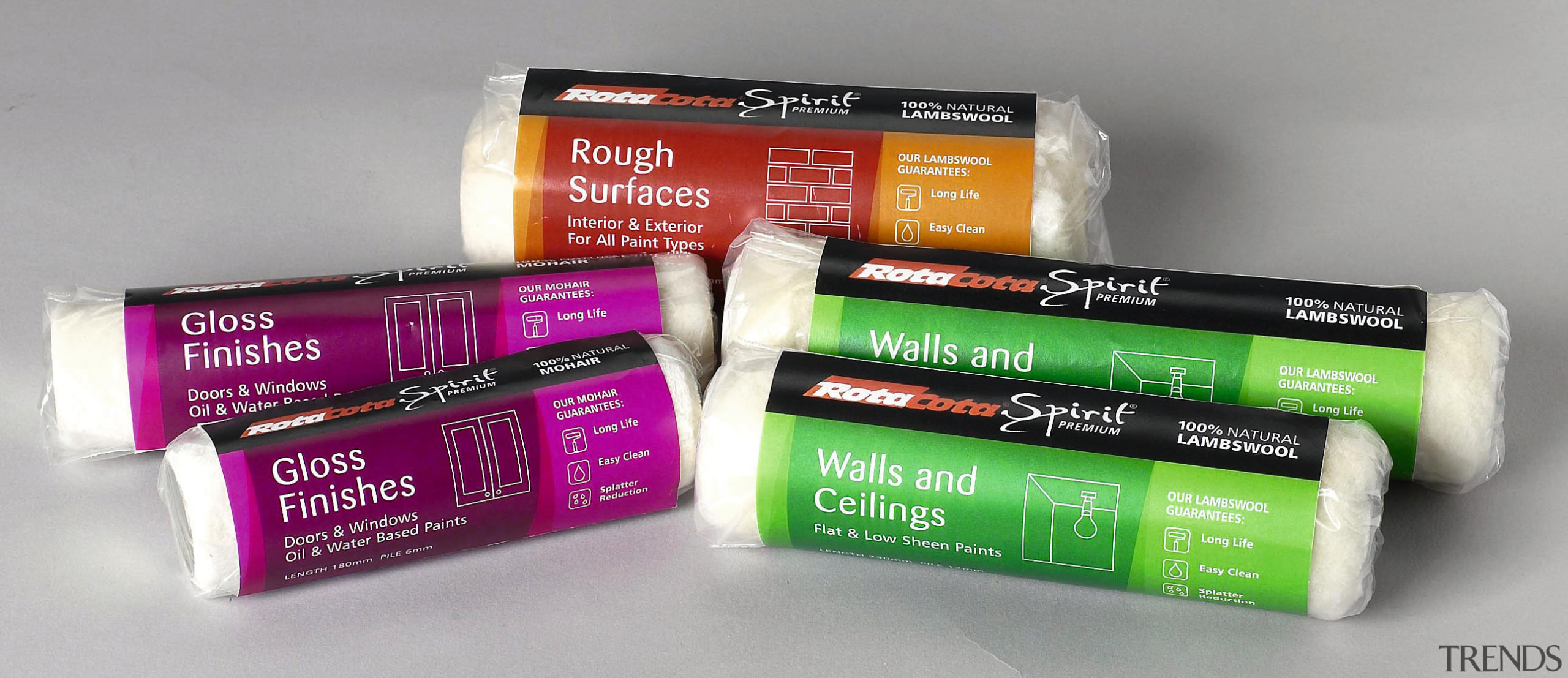 Selleys Spirit range of paint rollers. - Selleys product, gray