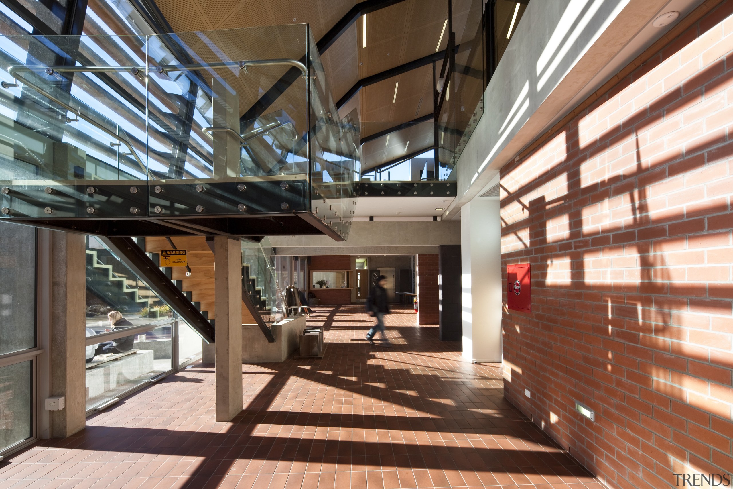 Interior view of the main hall - Interior architecture, lobby, real estate, brown