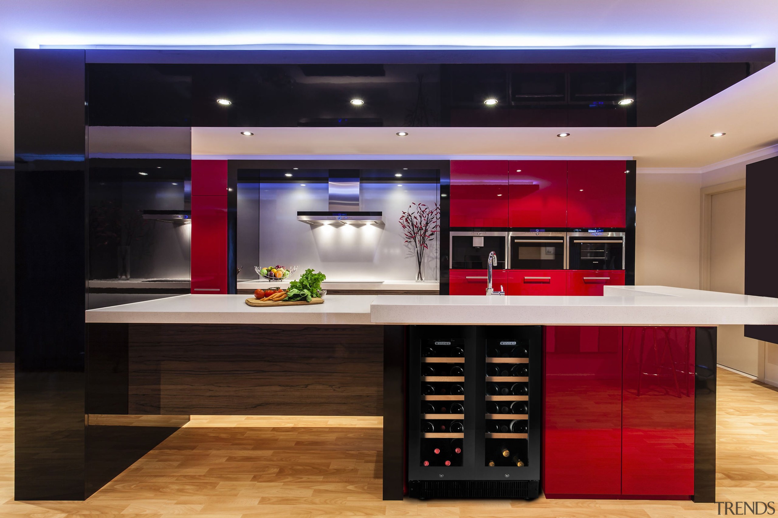 A collection of fine wine shouldnt be relegated cabinetry, countertop, interior design, kitchen, black