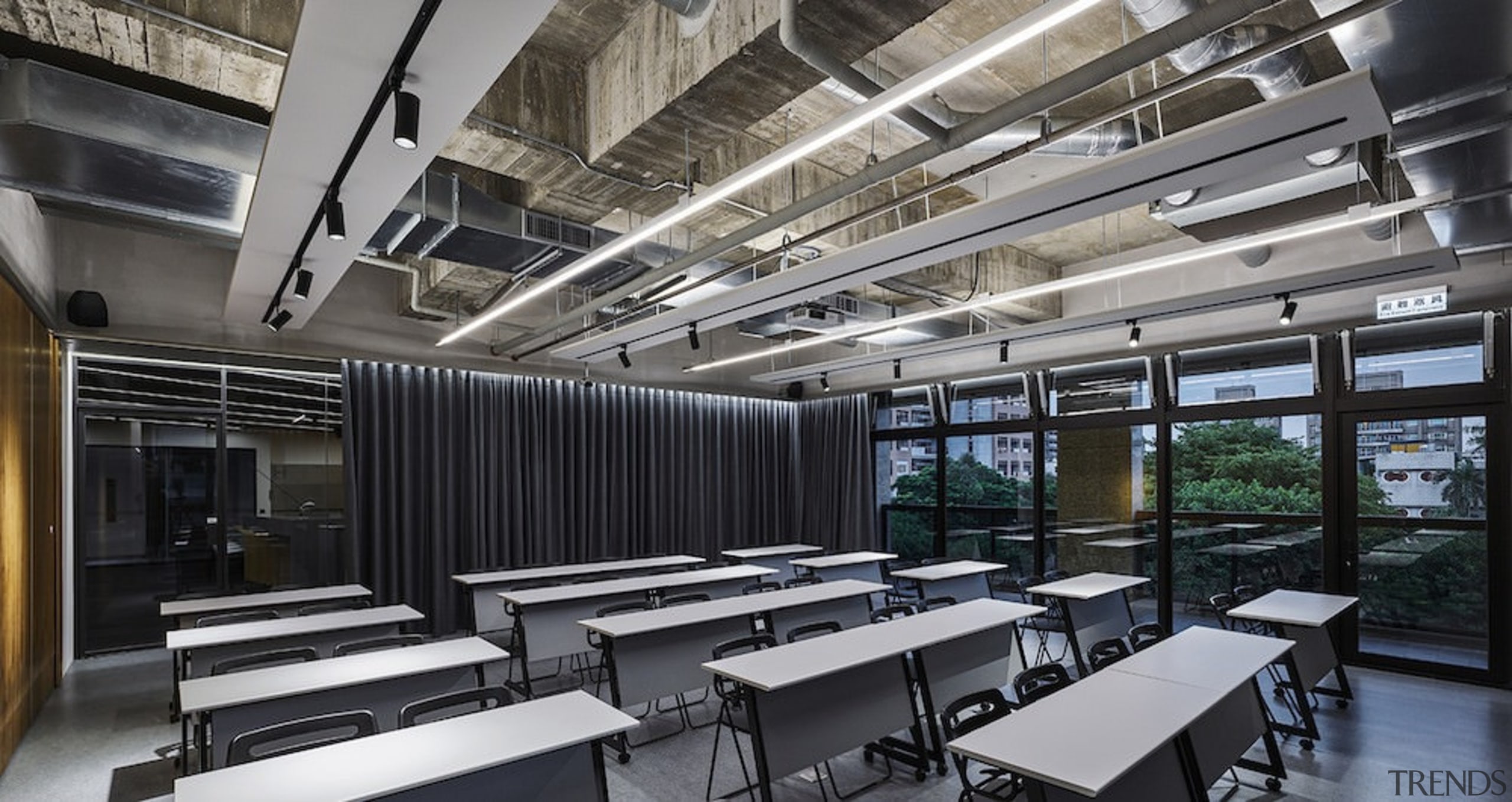 H Academy – Shi-Chieh Lu/CJ Studio - H daylighting, interior design, black, gray