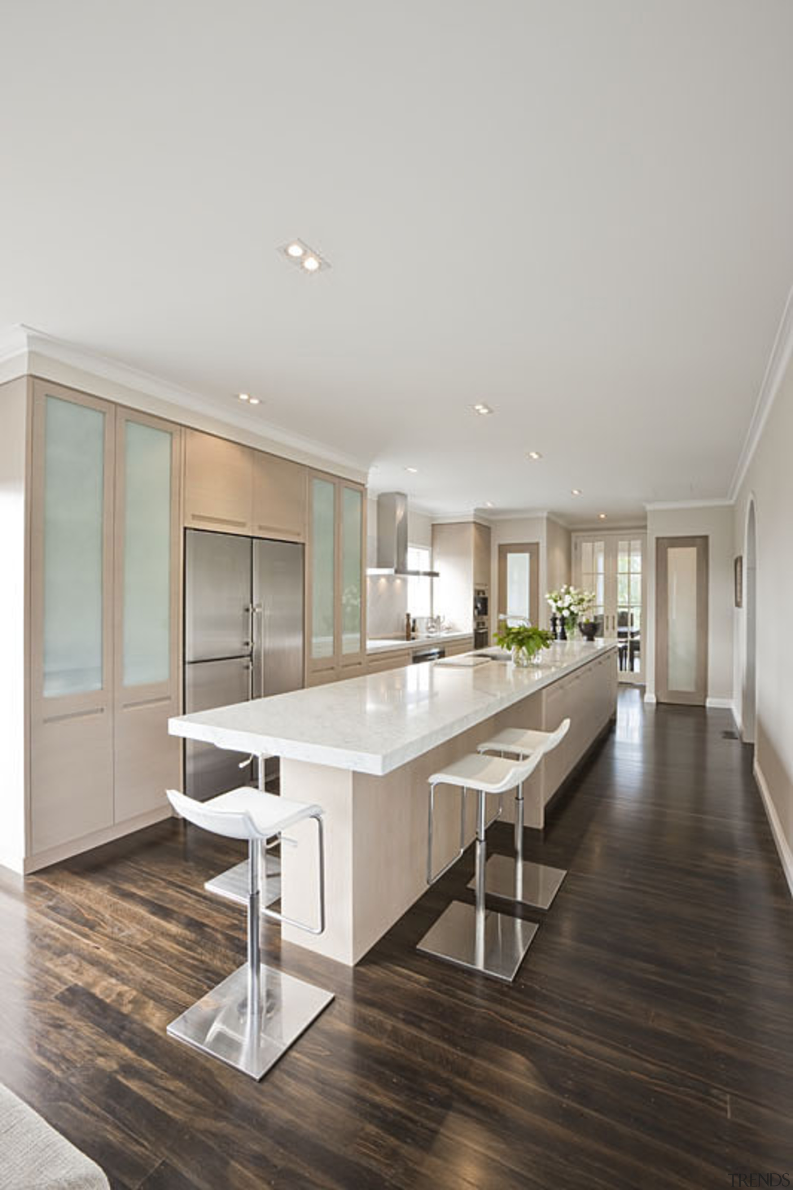 Remuera - ceiling | floor | flooring | ceiling, floor, flooring, furniture, interior design, kitchen, real estate, table, gray