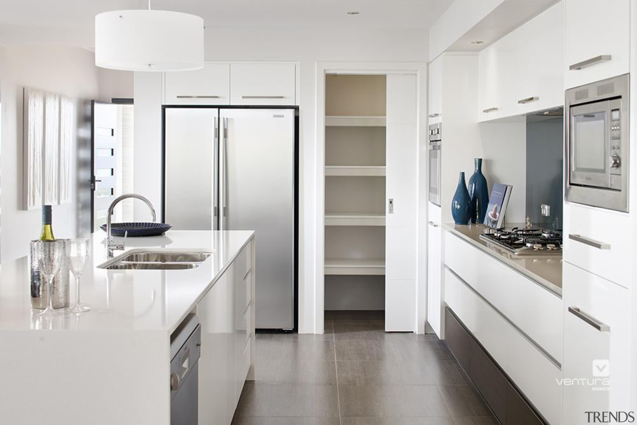 Kitchen design. - The Temptation Display Home - countertop, cuisine classique, home appliance, interior design, kitchen, major appliance, room, white