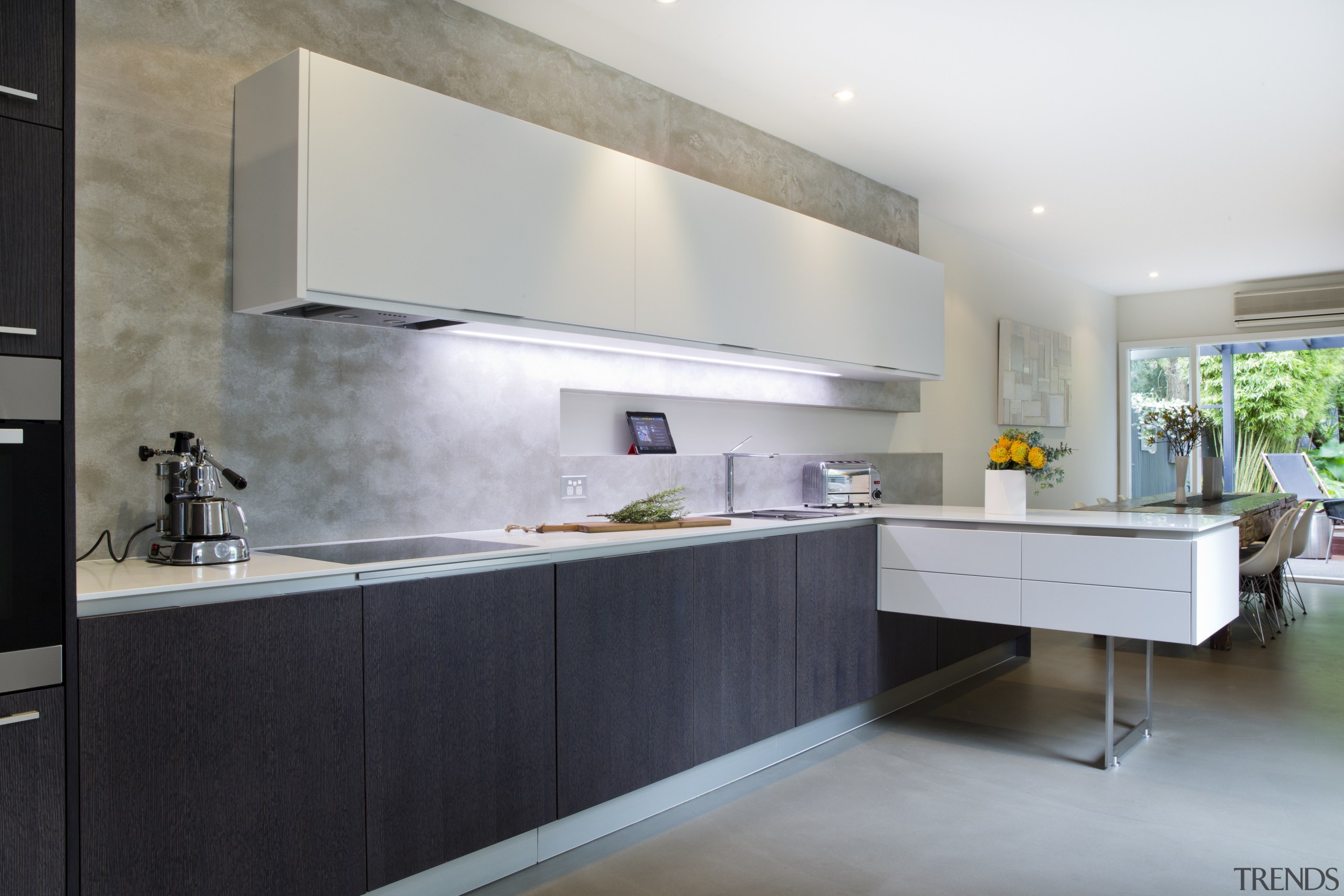 Highly functional kitchen by Colin Wright of Porcelanosa architecture, cabinetry, countertop, cuisine classique, interior design, interior designer, kitchen, gray