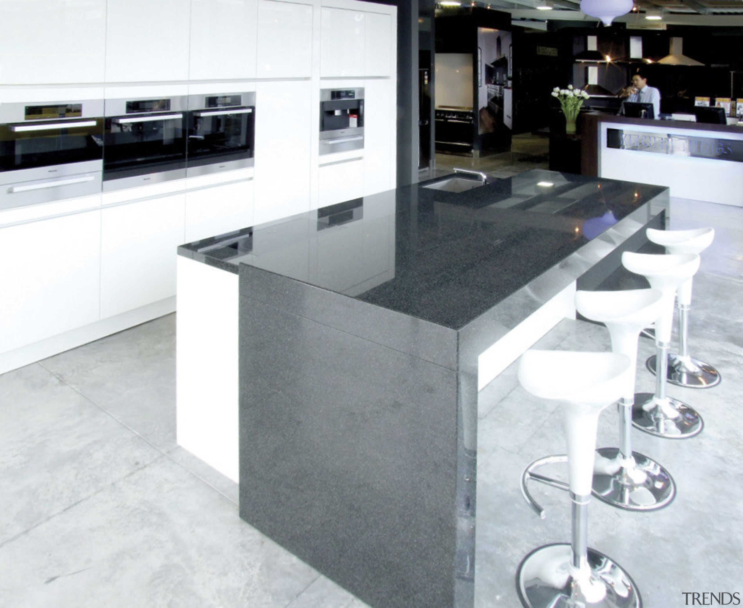 View of a Kitchen Things showroom which features countertop, floor, flooring, granite, kitchen, product design, white