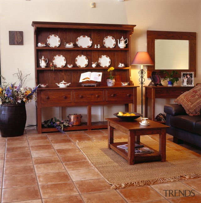 Lounge room with large oak Welsh dr Gallery 1 Trends