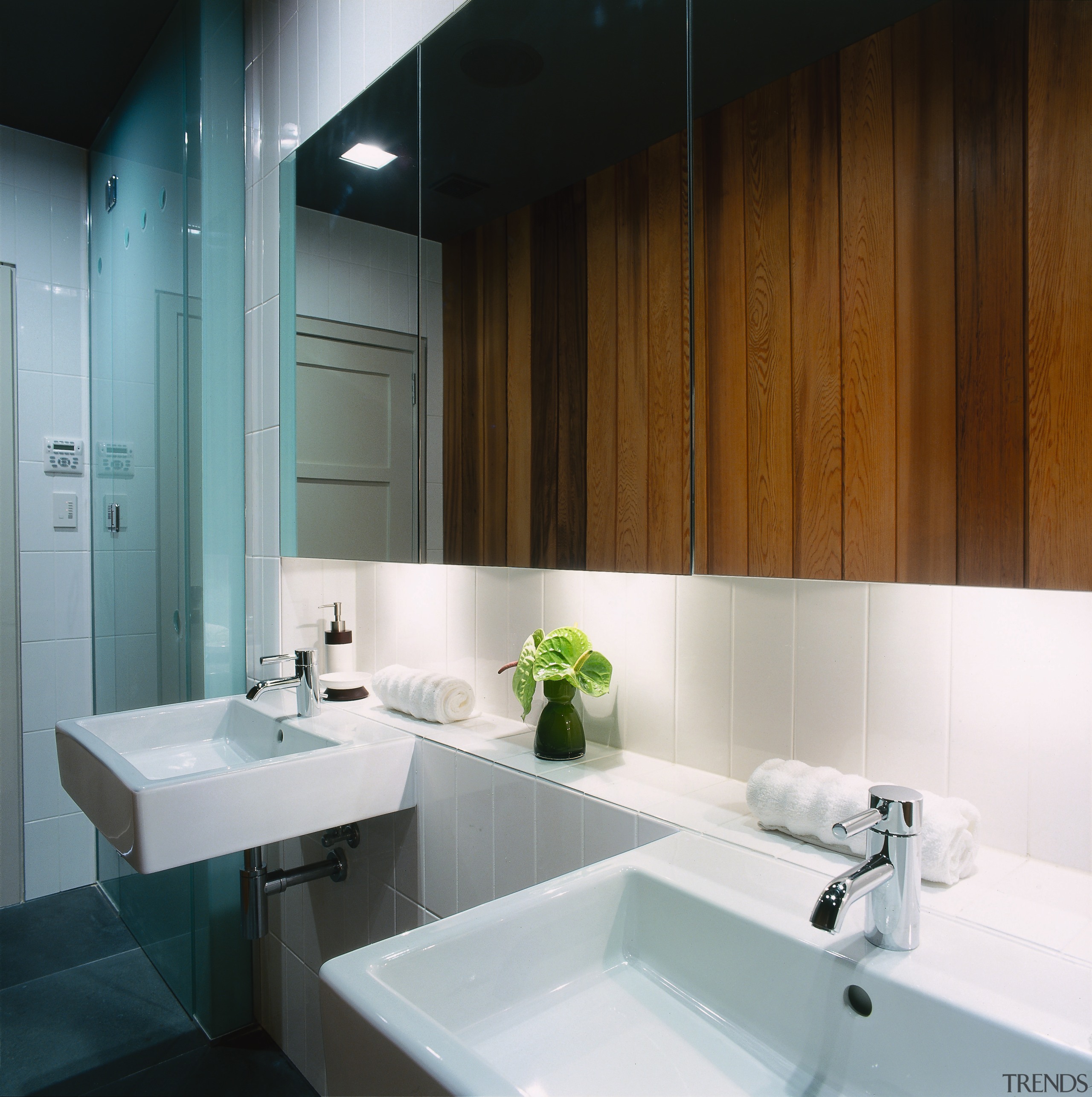 A view of the bathroom, wooden walls, tiled architecture, bathroom, interior design, product design, room, sink, brown