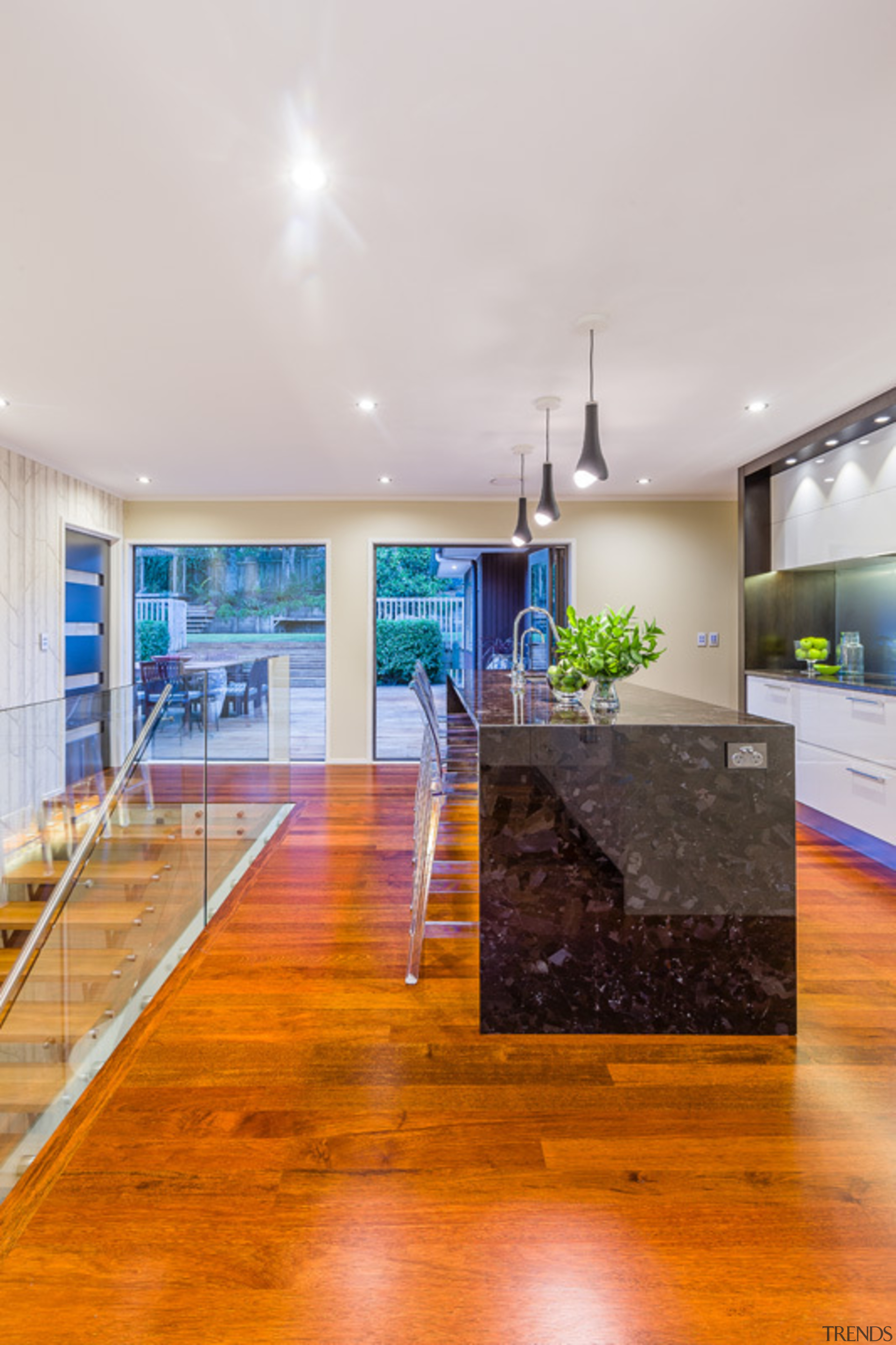 St. Johns - apartment | architecture | ceiling apartment, architecture, ceiling, floor, flooring, hardwood, home, house, interior design, kitchen, laminate flooring, living room, real estate, wood, wood flooring, gray