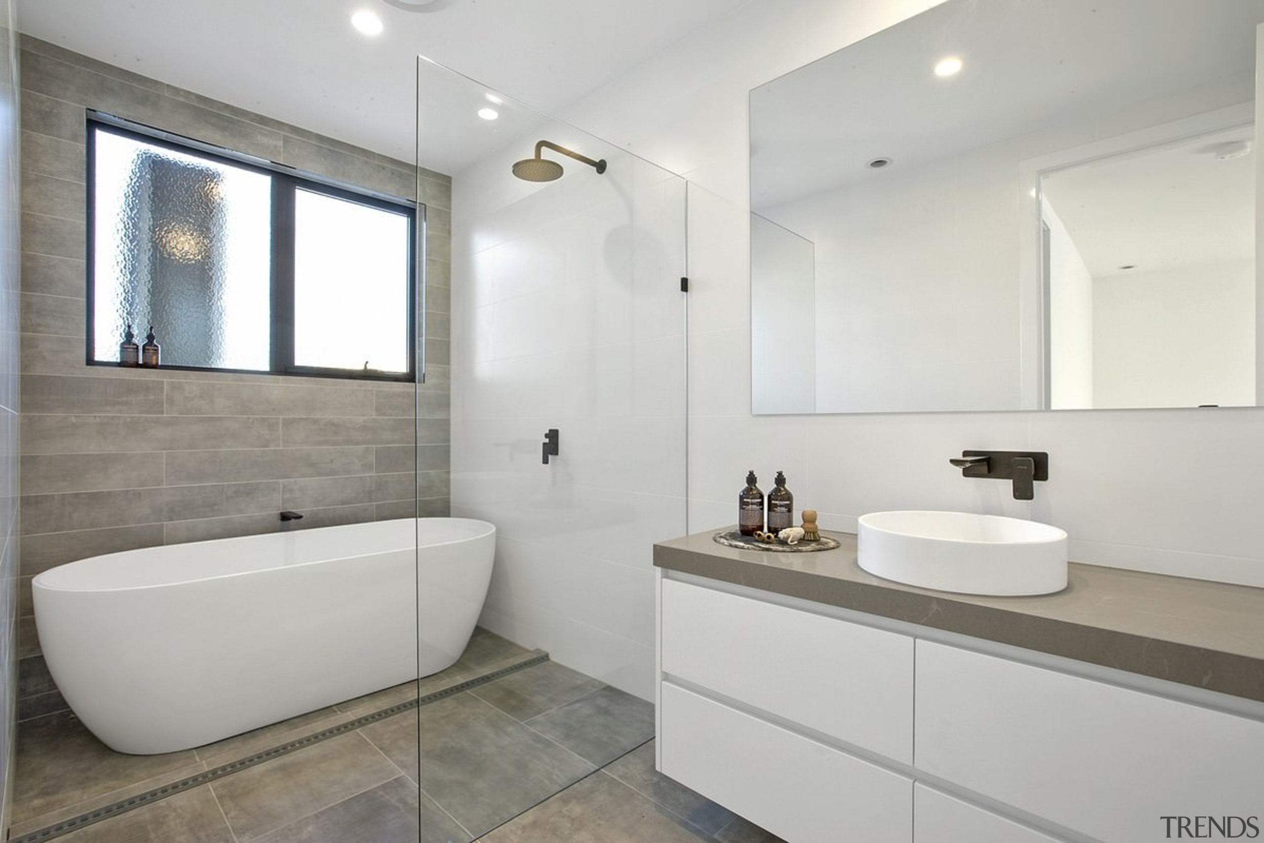 A wet room means fewer moisture control issues architecture, bathroom, floor, home, interior design, product design, property, real estate, room, gray