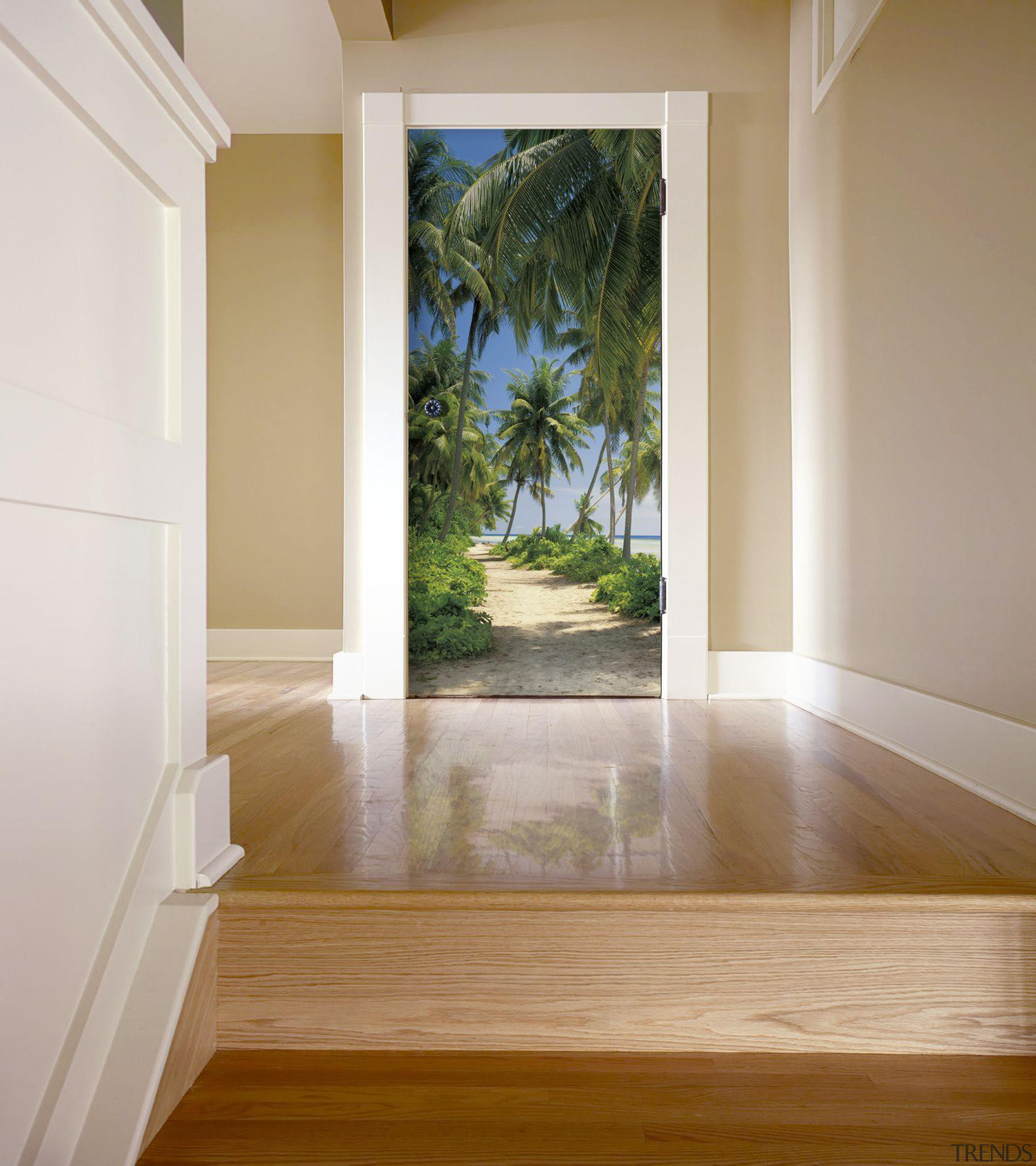 Way to the Beach Interieur - Italian Color ceiling, estate, floor, flooring, hardwood, home, house, interior design, laminate flooring, property, real estate, stairs, wall, window, wood, wood flooring, gray, brown