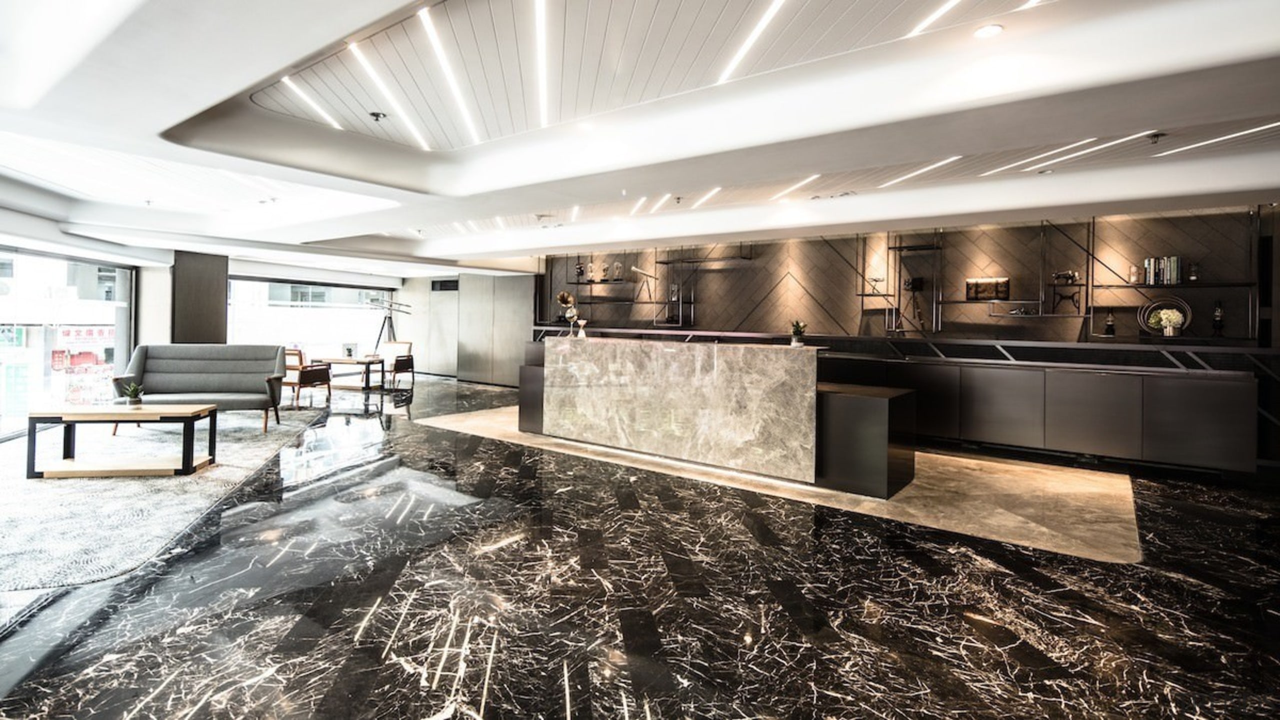 Hotel Ease - ceiling | floor | flooring ceiling, floor, flooring, interior design, lobby, white, black