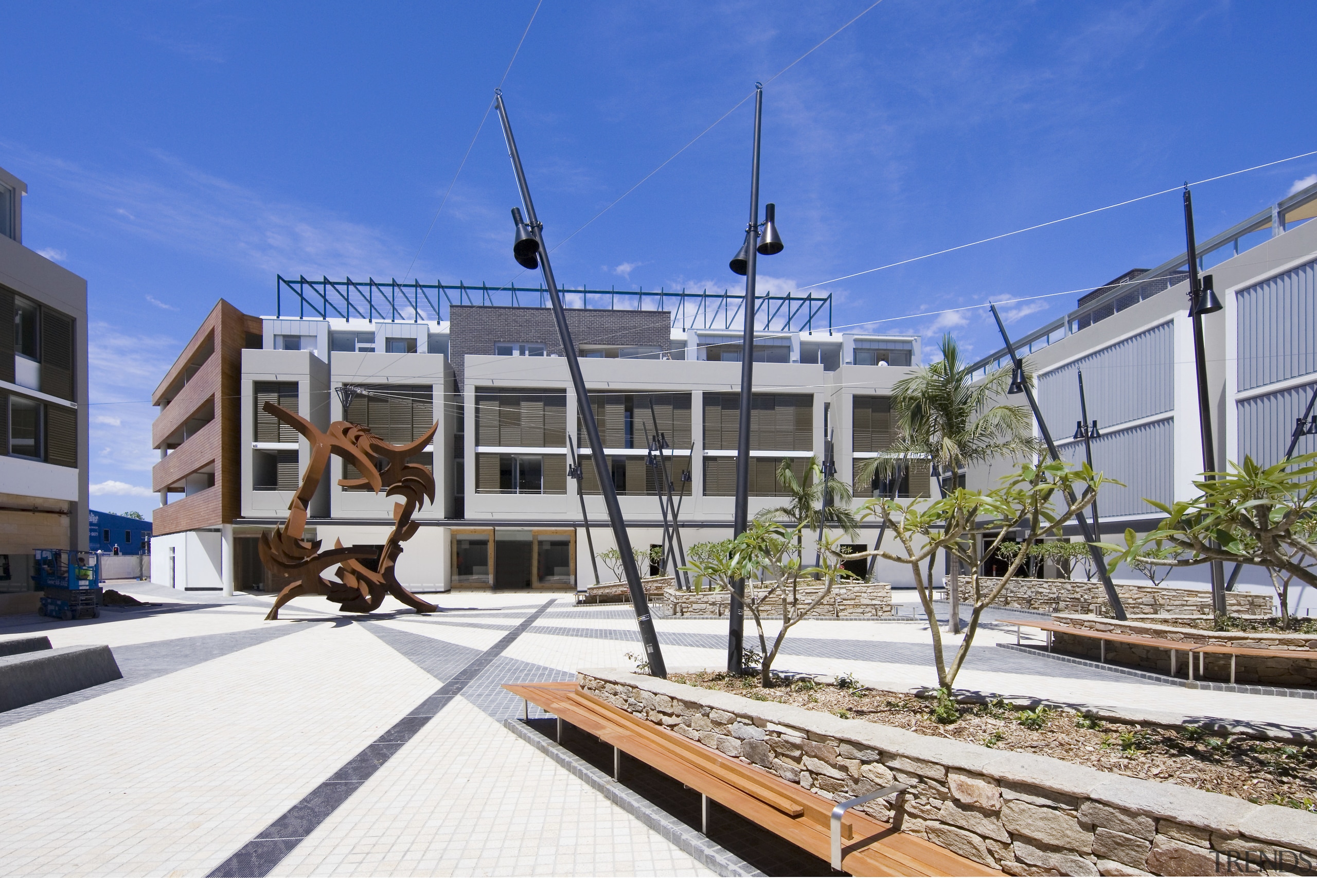 Images of the new residential apartments in Cammeray. apartment, architecture, building, condominium, mixed use, property, real estate, residential area, blue