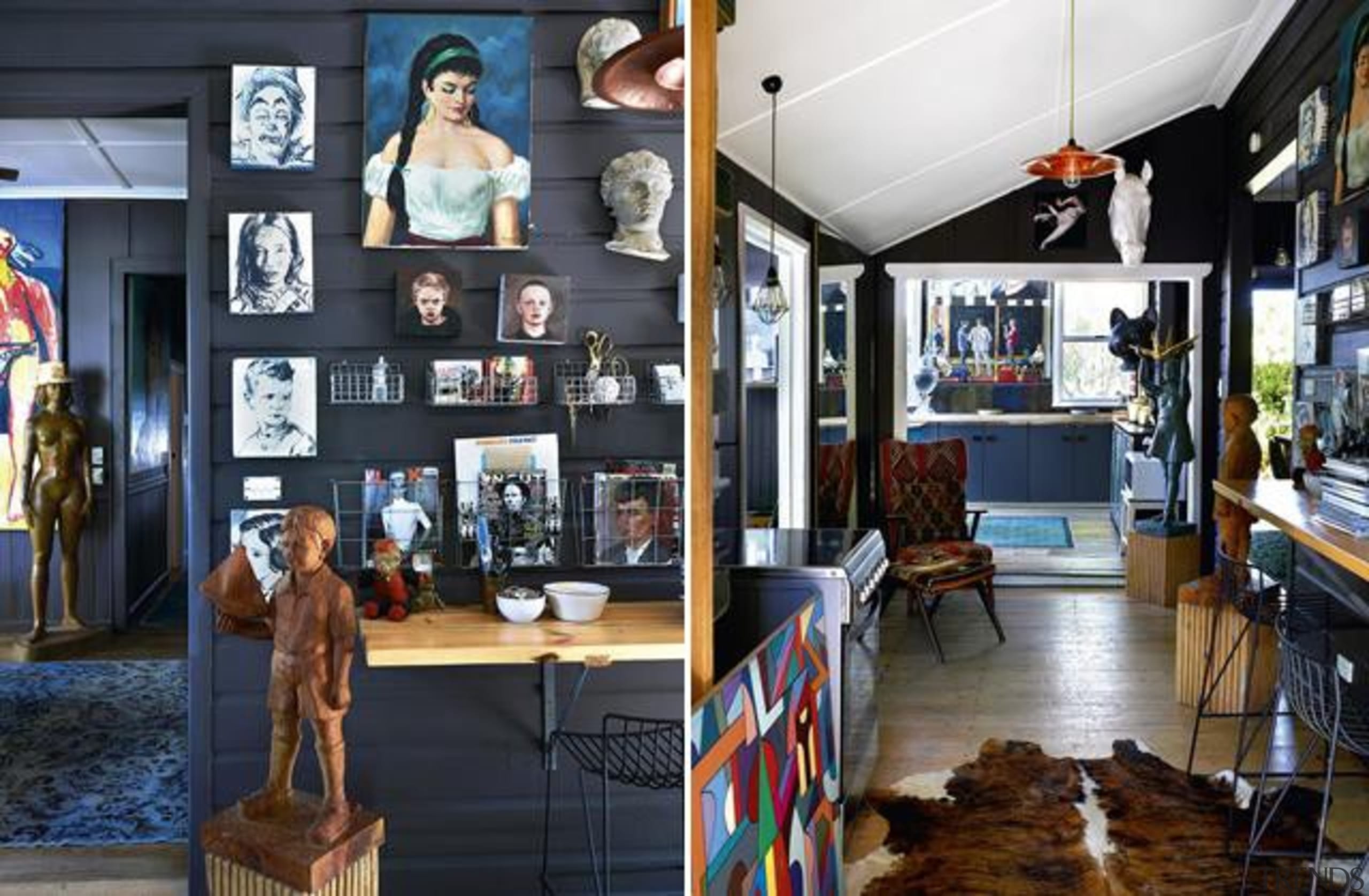 Just by glancing at this Byron Bay home, interior design, black