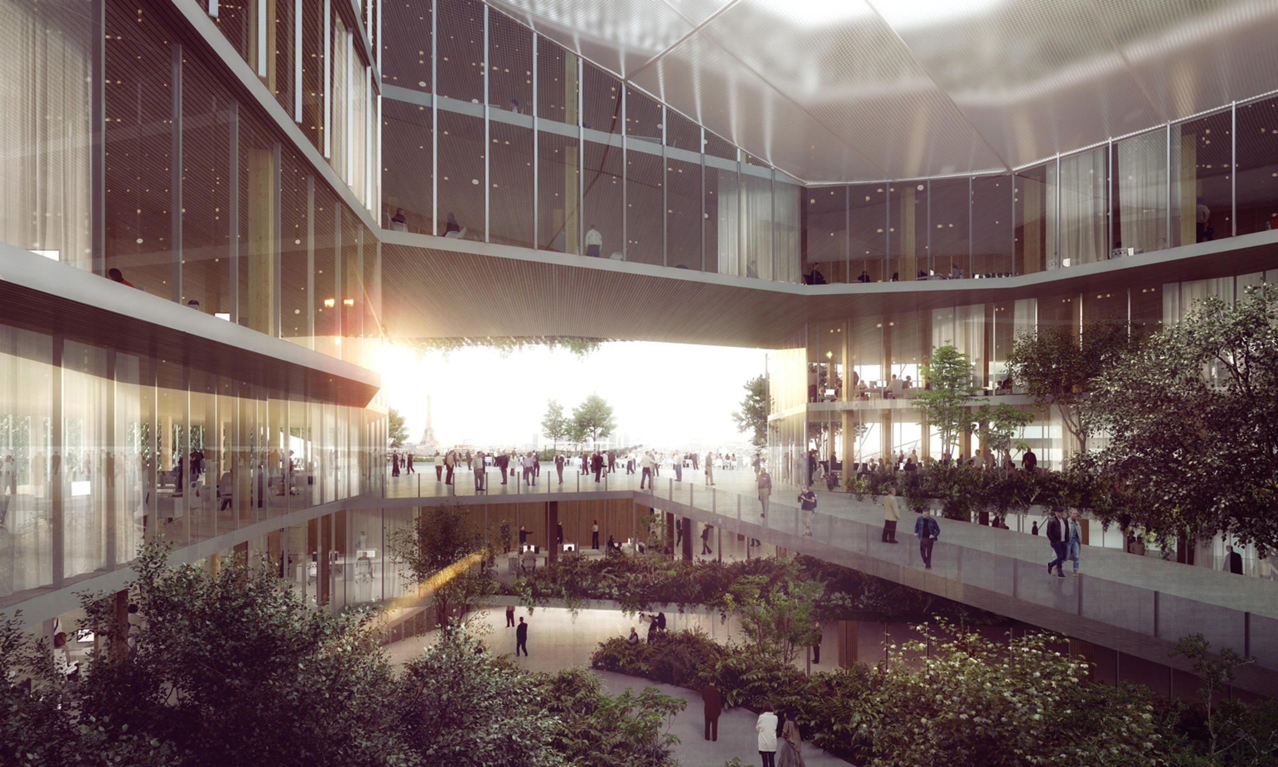 Ecotone – nature dovetails urban - architecture | architecture, building, corporate headquarters, mixed use, reflection, structure, water, gray